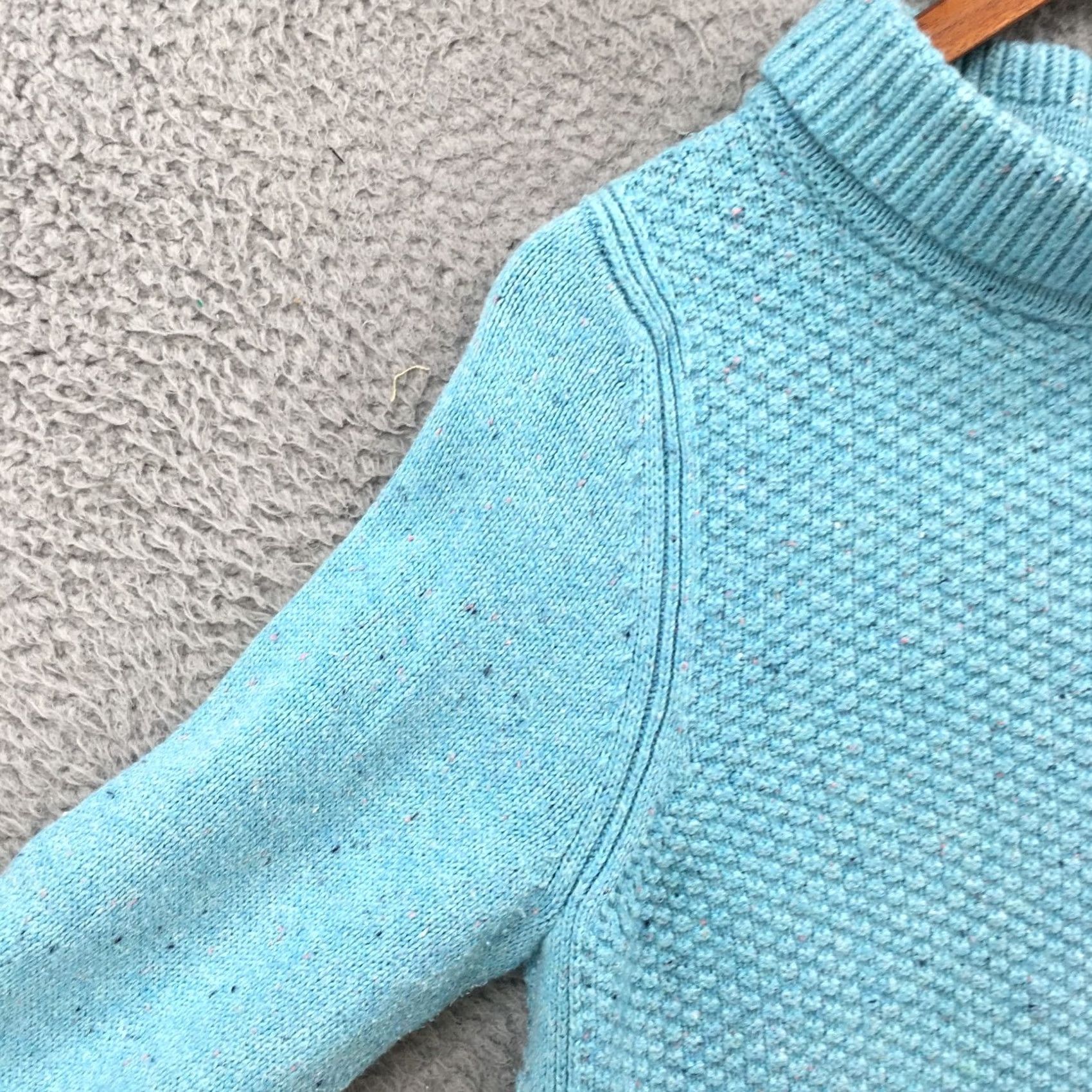 Talbots Talbots Sweater Shirt Women's L Teal Mock Neck Pullover Casual Long Sleeve Knit Regular Modern Sleek Knitwear Size L / US 10 / IT 46 - 4 Thumbnail