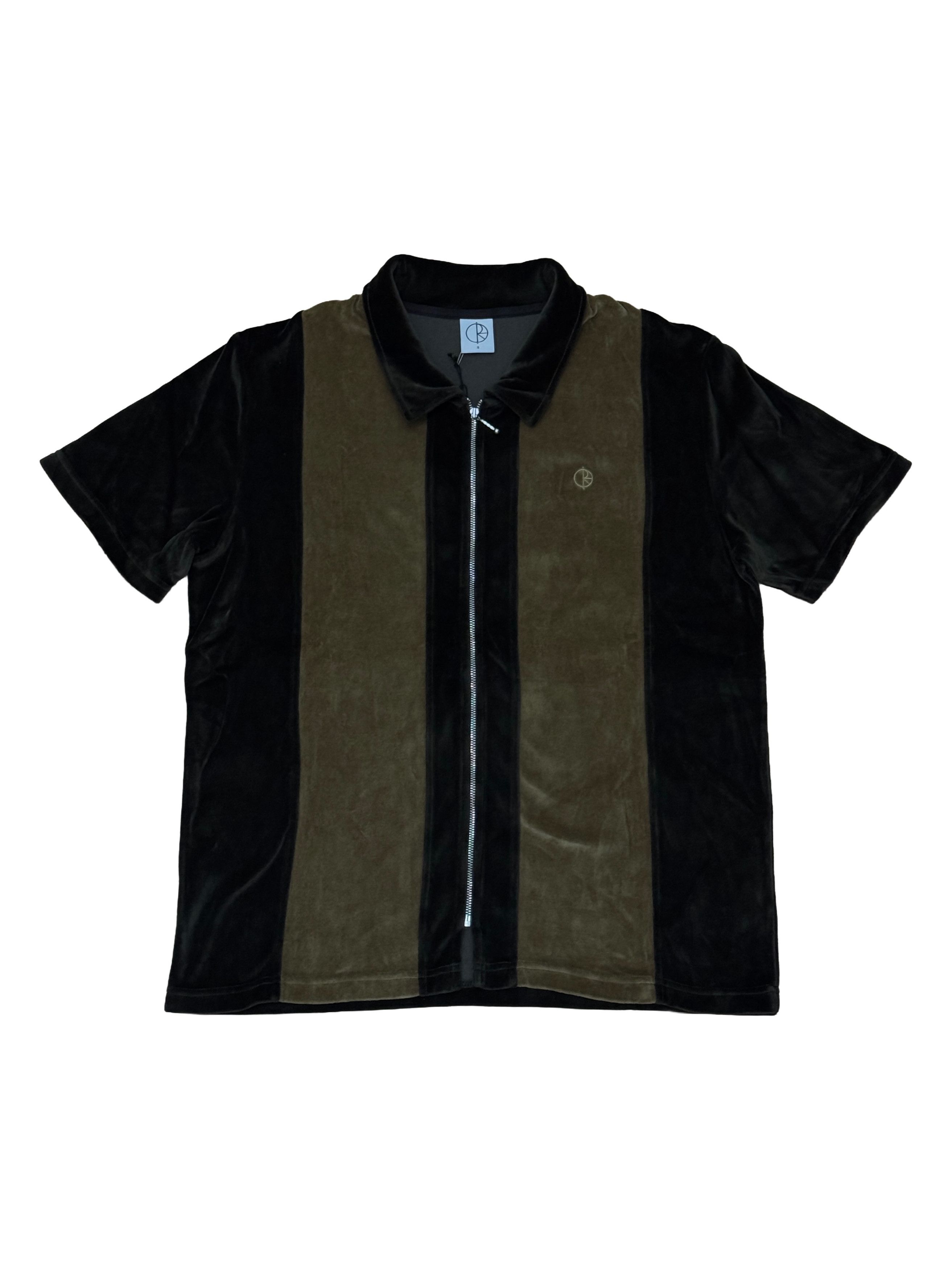 Polar Skate Co. Shirt Polar Skate Co. Vince Zip Velour Brown S Size US S / EU 44-46 / 1 - 2 Thumbnail