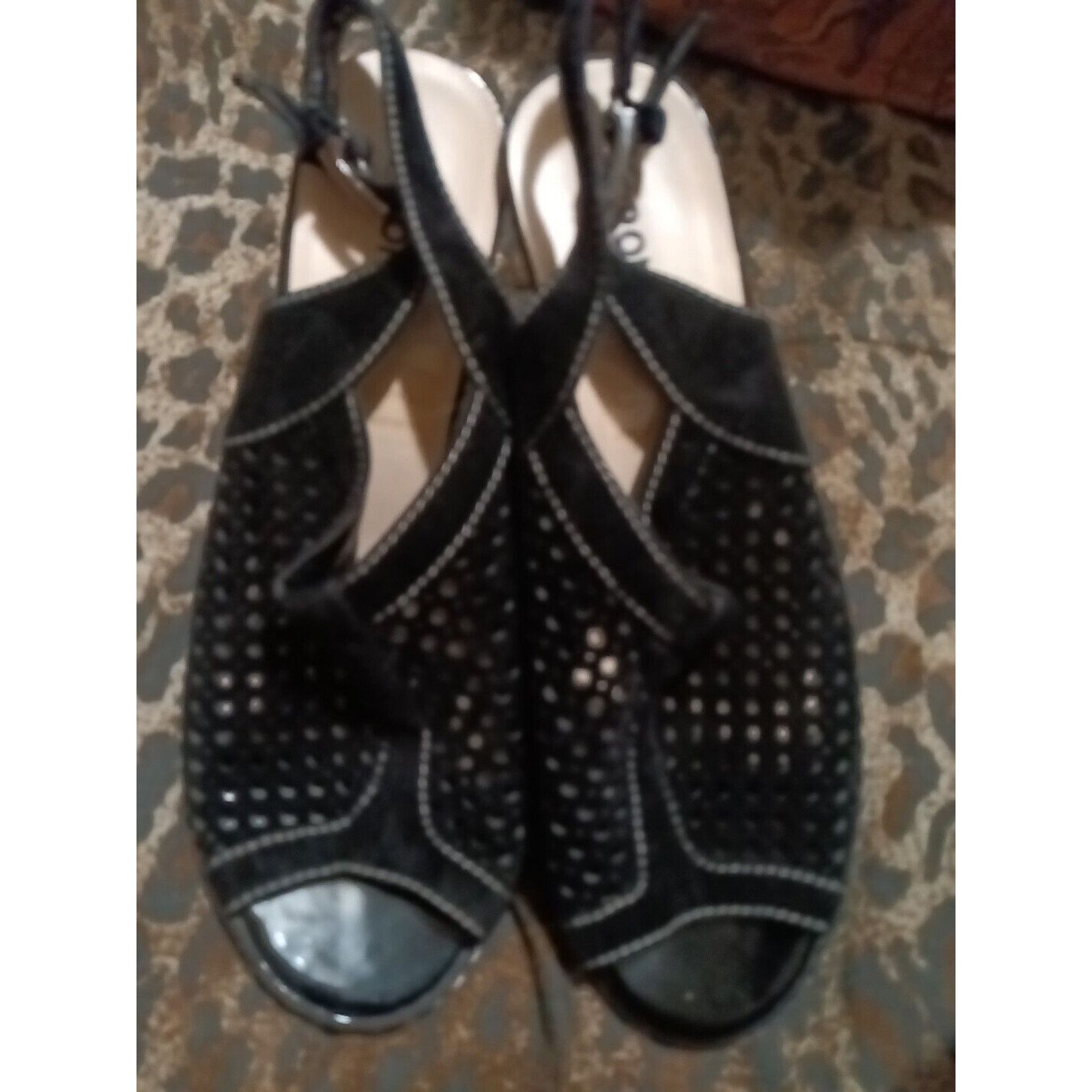Other Ronzo Sling Back Size 7 Heel Shoes Black Size US 7 / IT 37 - 1 Thumbnail