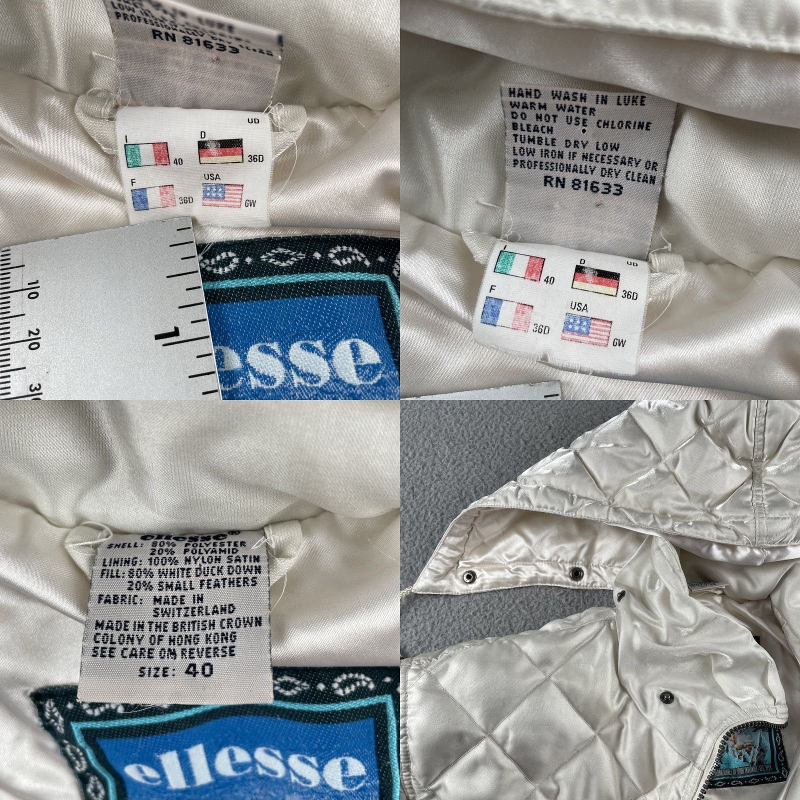 Ellesse VINTAGE Ellesse Winter Ski Jacket Regular White Pearl Removable Hood Women Size 40 Size S / US 4 / IT 40 - 8 Thumbnail
