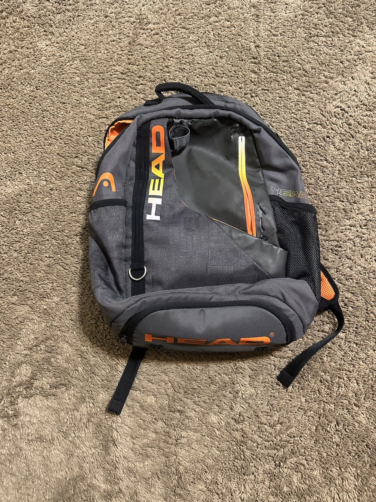 Nike Vintage Head Rebel tennis “triple orange” backpack 00s Size ONE SIZE - 1 Thumbnail