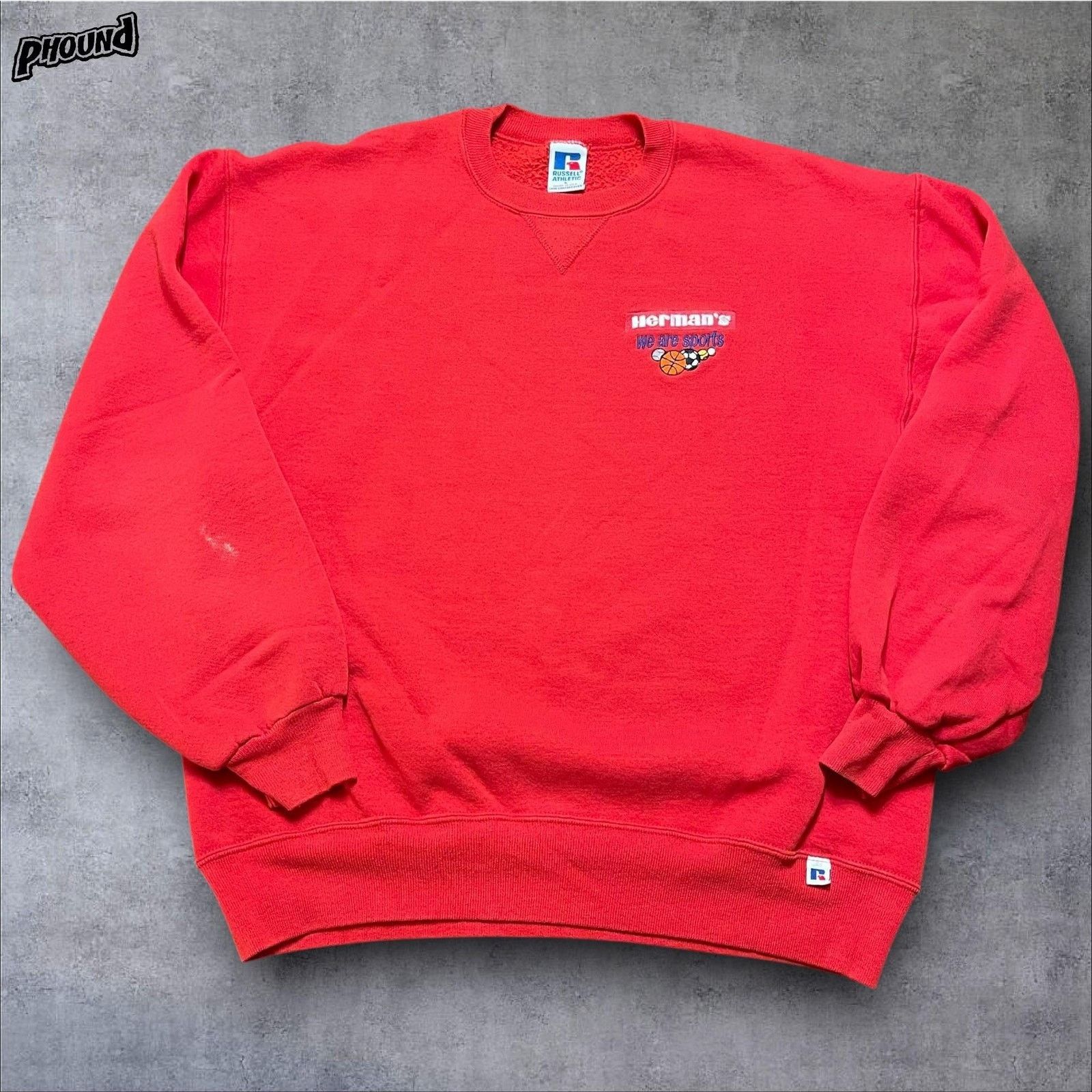 Russell Athletic Vtg Russell Athletic Sweatshirt L Herman's We Are Sports 90s Size US L / EU 52-54 / 3 - 1 Thumbnail