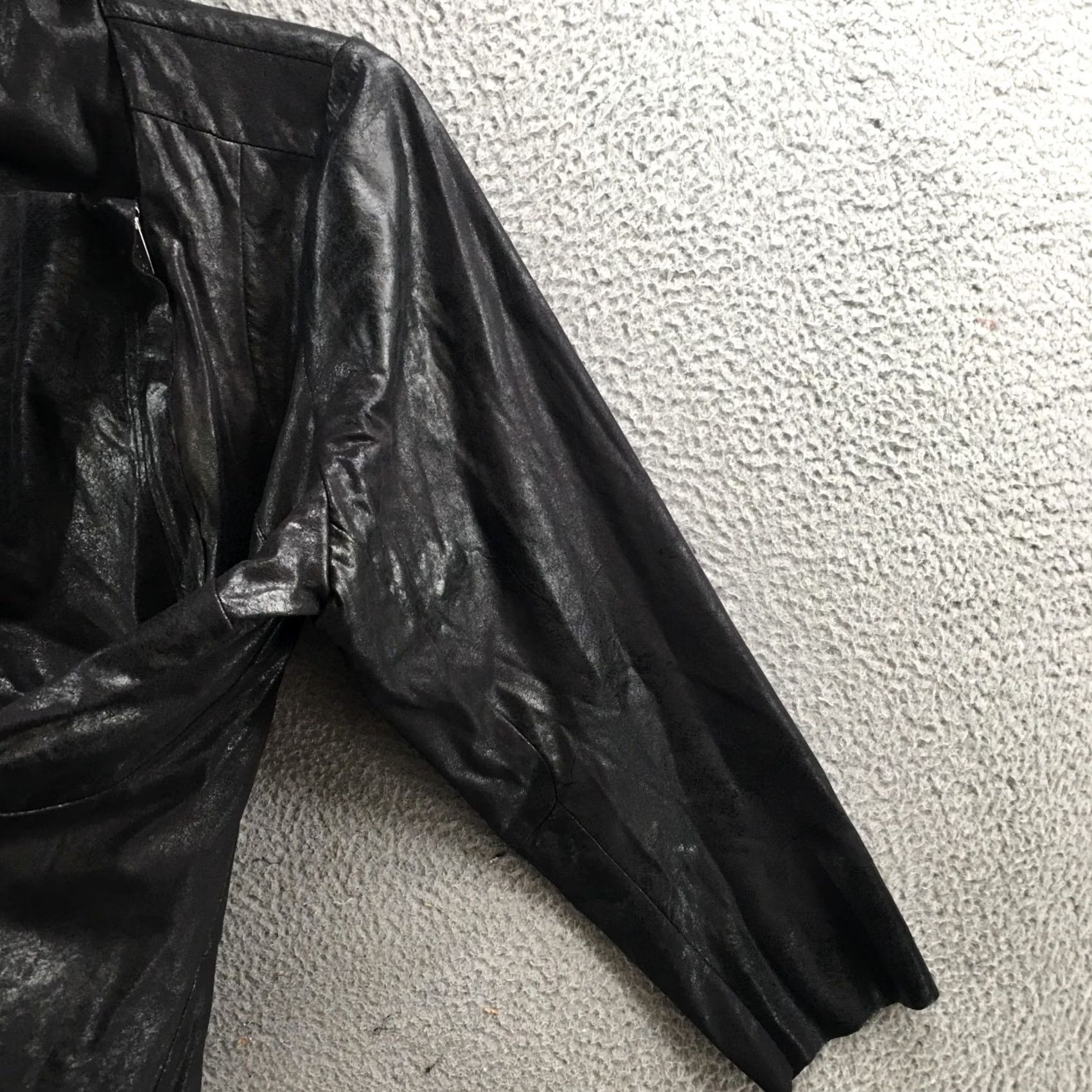 Calvin Klein Calvin Klein Biker Jacket Womens Small Black Faux Leather Long Sleeve Zip Up Size S / US 4 / IT 40 - 5 Thumbnail