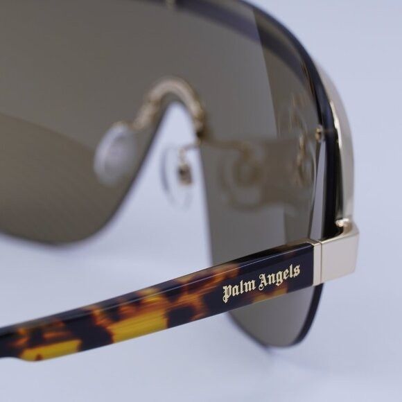 Palm Angels Palm Angels PERI10I KING 6064 Sunglasses Gold/Havana Shield Size ONE SIZE - 7 Thumbnail