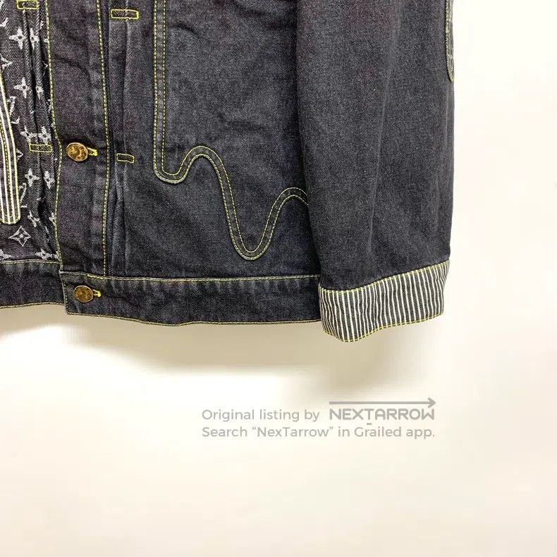 Louis Vuitton Louis Vuitton Nigo paneled presbyopic denim jacket Size US L / EU 52-54 / 3 - 6 Thumbnail