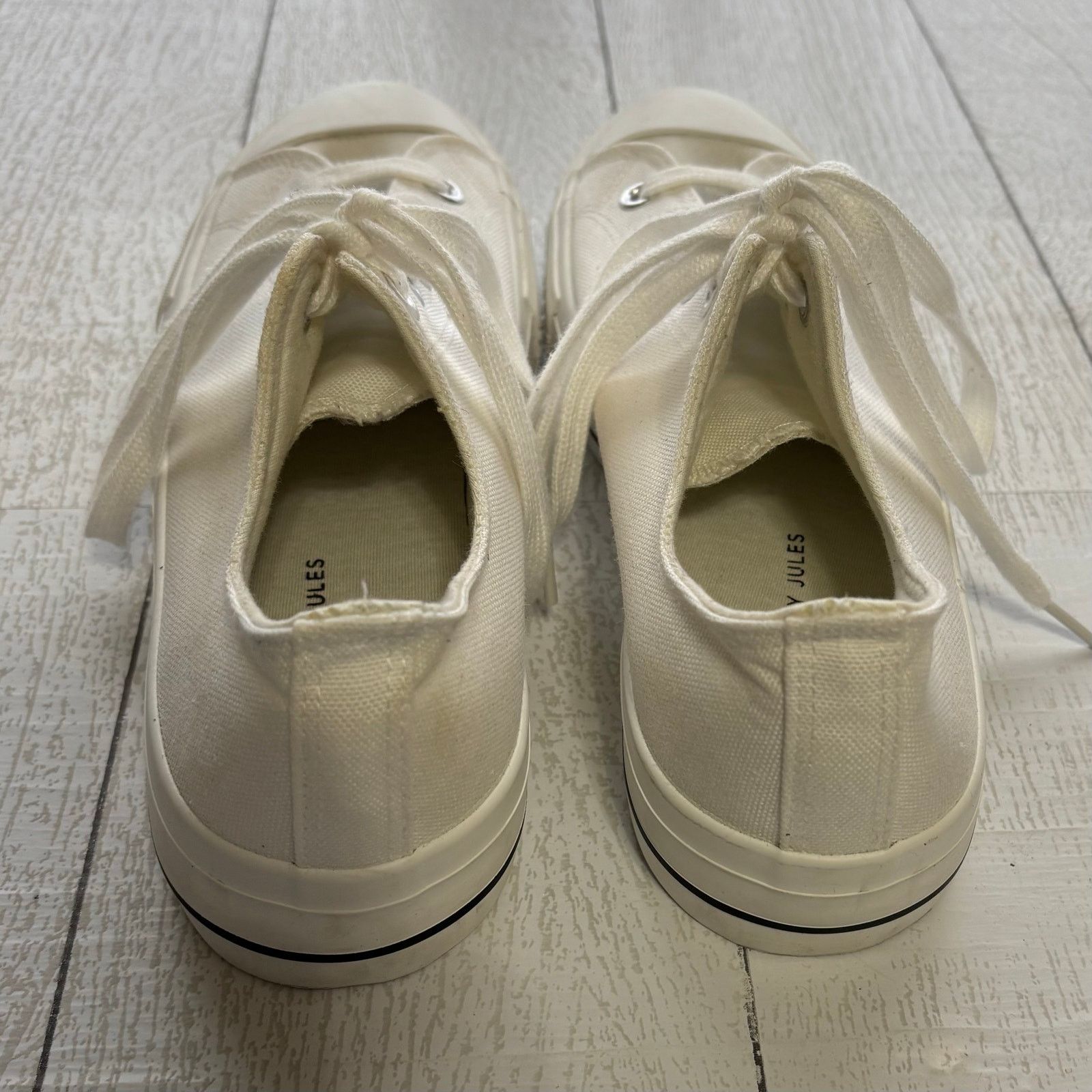 Other Sincerely Jules Vince White Canvas Low-Top Sneakers Size 10 Size US 10 / IT 40 - 3 Thumbnail