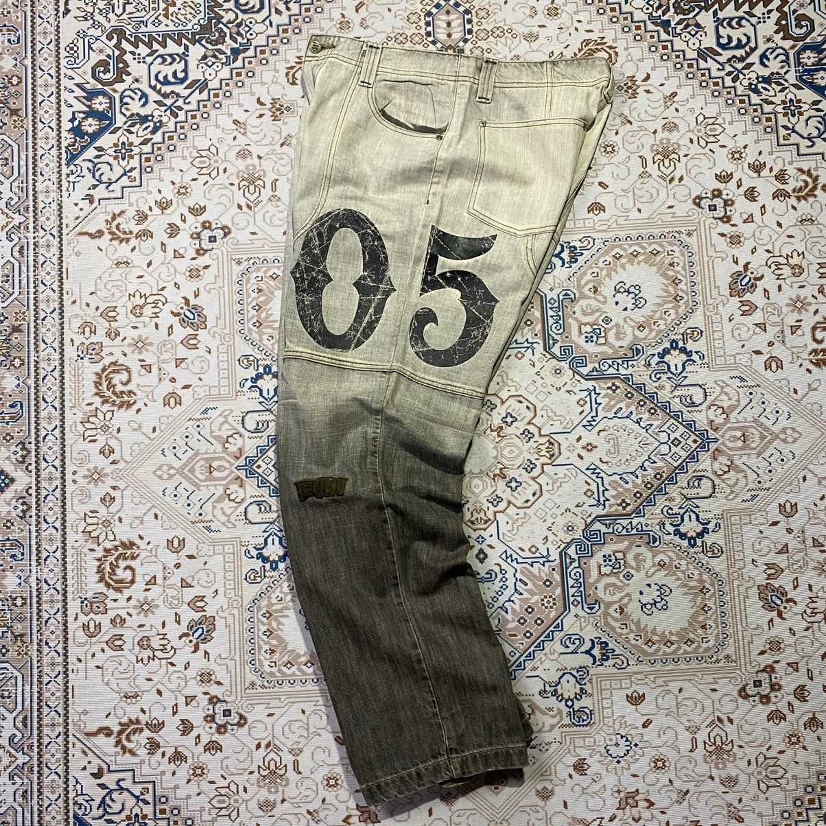 Fubu × Vintage 2000S Y2K FUBU GRADIENT DYED JEANS PANTS Size US 34 / EU 50 - 2 Thumbnail