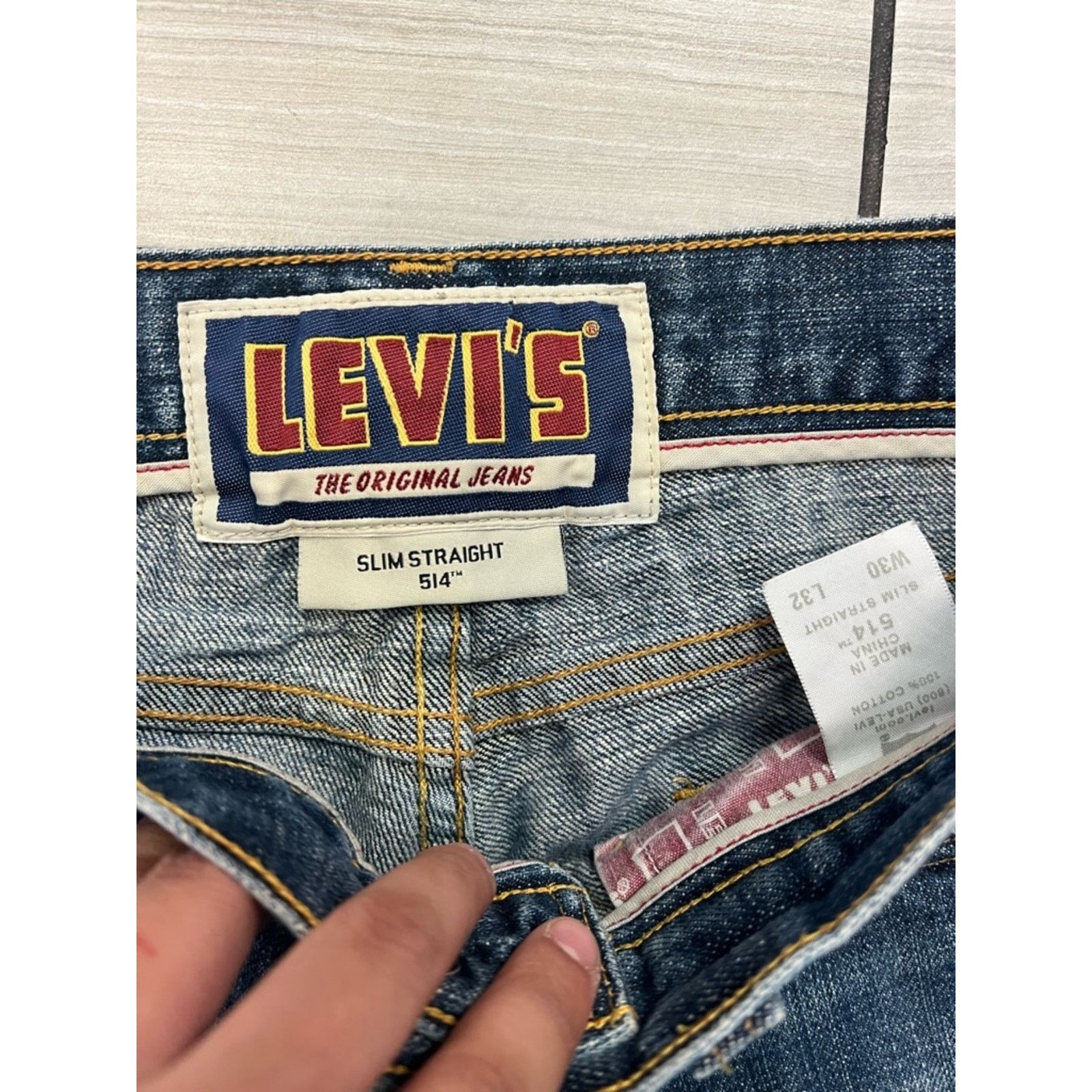 Levi's Levi’s 514 Slim Straight Blue Denim Jeans Size US 30 / EU 46 - 3 Thumbnail