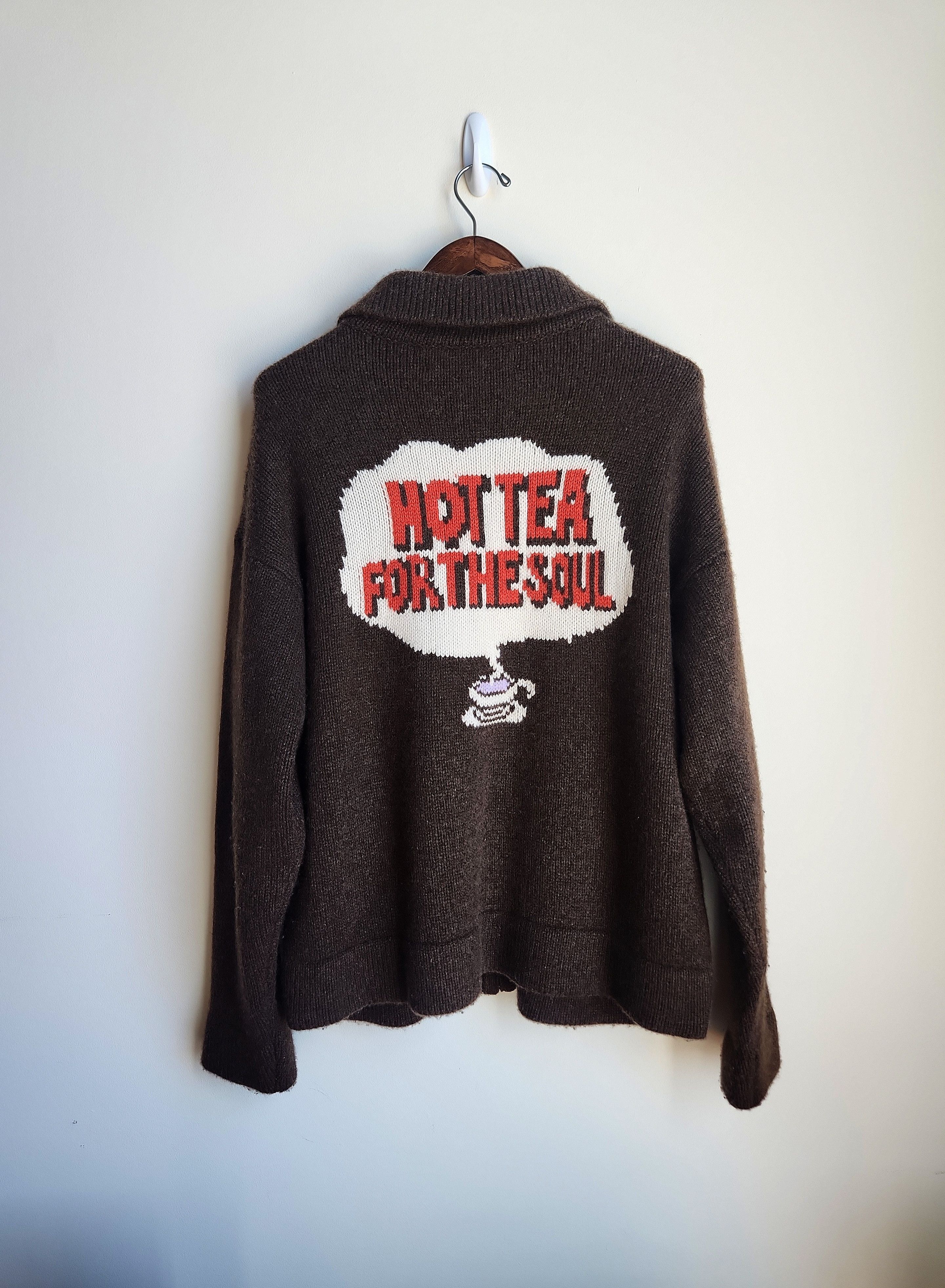 image of The Elder Statesman Hot Tea Zip Jacket in Cigar, Men's (Size Medium)