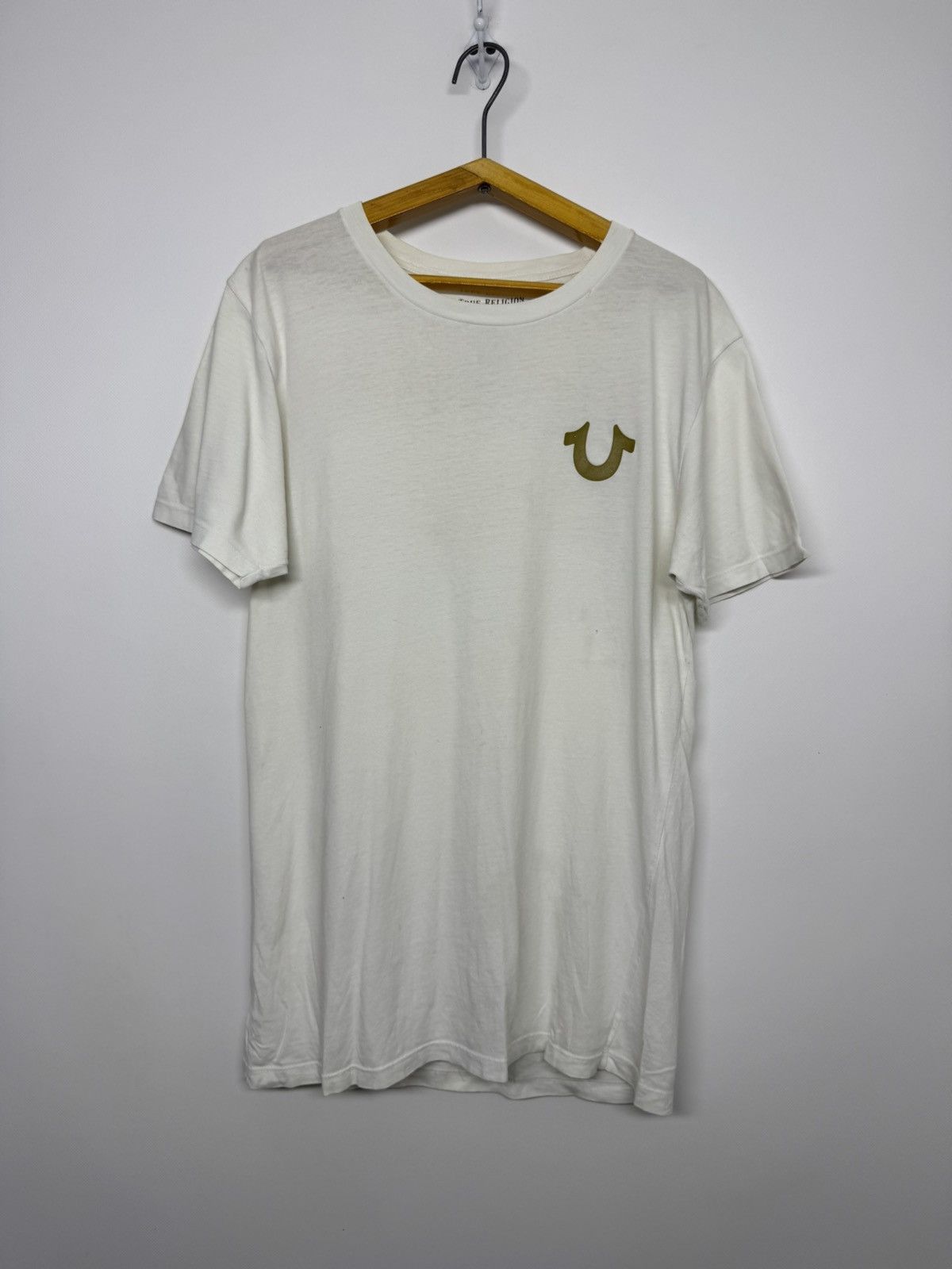 True Religion Vintage True Religion T-Shirt White Gold big logo Size US S / EU 44-46 / 1 - 3 Thumbnail