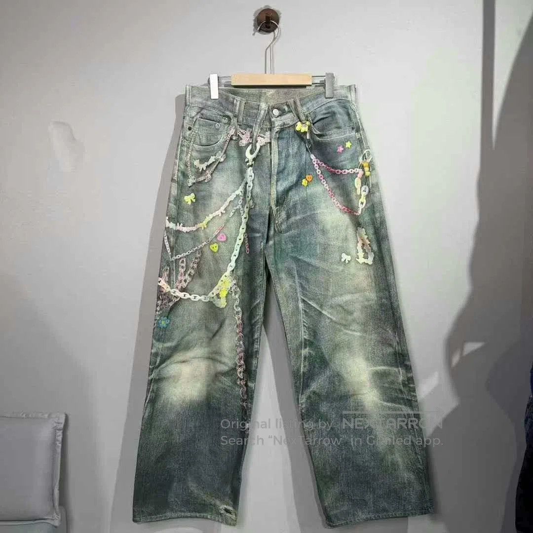 Acne Studios acne studios ss25 3d chain print pants. Size US 38 / EU 54 - 1 Thumbnail