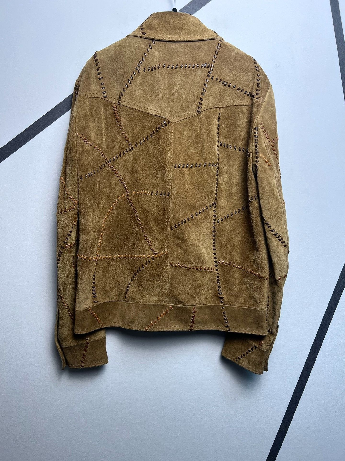 Saint Laurent Paris Saint laurent Cowhide woven flocked leather jacket 2501-Ne Size US M / EU 48-50 / 2 - 2 Thumbnail