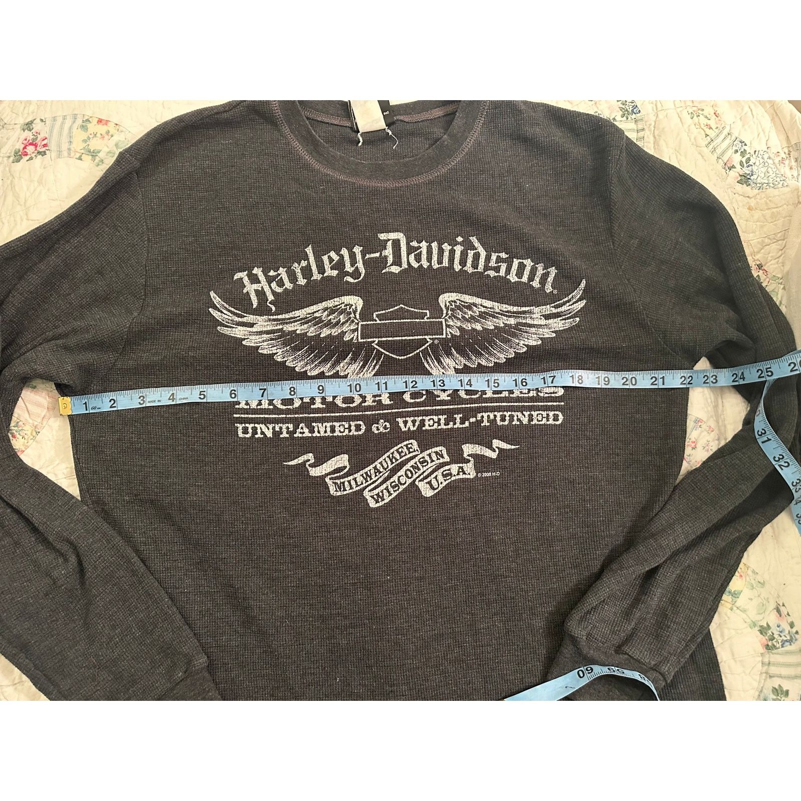 Harley Davidson VINTAGE HARLEY DAVIDSON THERMAL TOP MILWAUKEE WISCONSIN Size US M / EU 48-50 / 2 - 6 Thumbnail