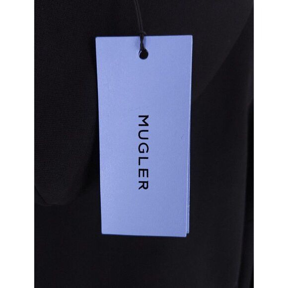 Mugler Mugler Logo Print Cropped Hoodie Size L Unisex Black Size L / US 10 / IT 46 - 10 Thumbnail