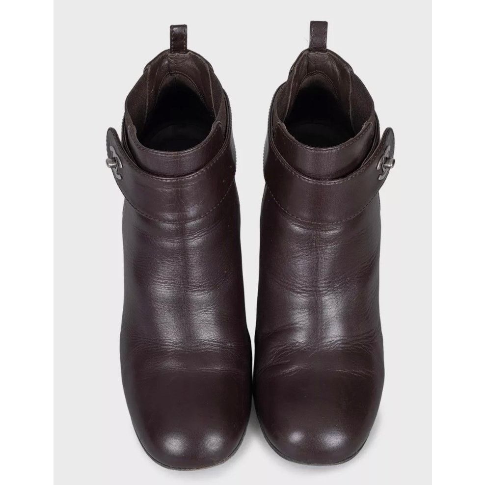 Chanel Chanel Brown Leather Ankle Boots, Silver Logo, Size 38 Size US 7 / IT 37 - 2 Thumbnail