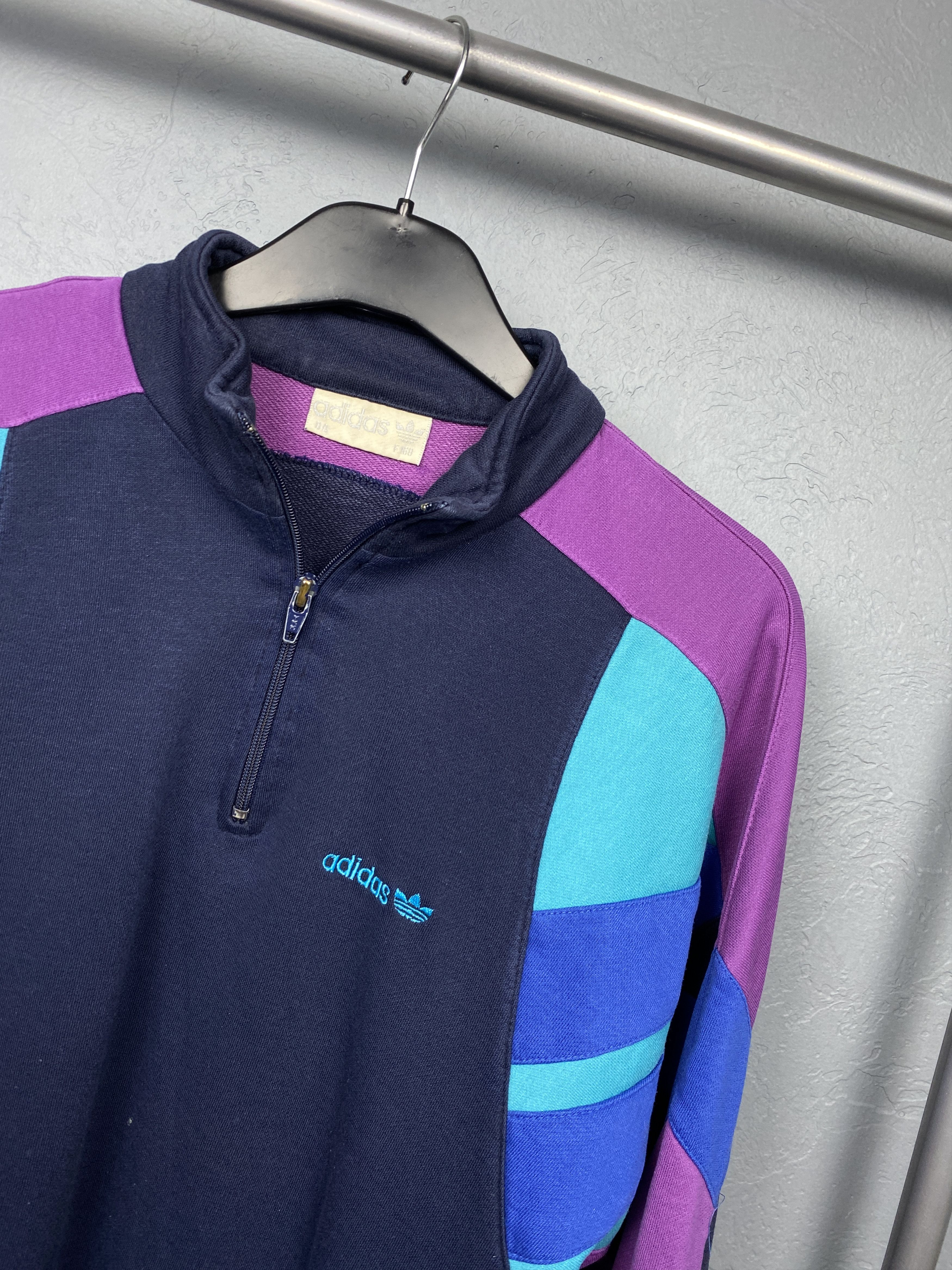Adidas Adidas Vintage Mens 1\4 Zip Sweatshirt Size US S / EU 44-46 / 1 - 2 Thumbnail