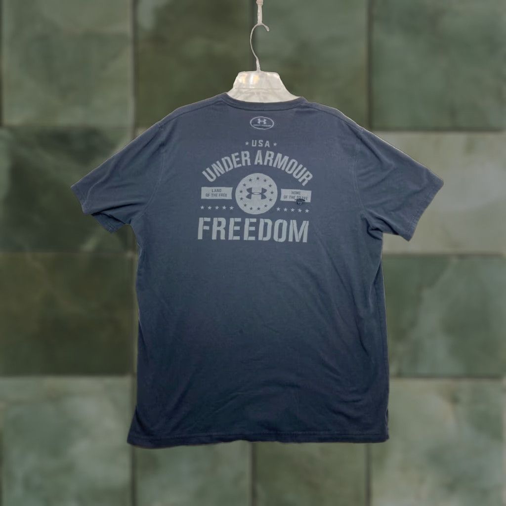 Under Armour Under Armour Mens Short Sleeve Blue Heatgear Freedom T Shirt XL Size US XL / EU 56 / 4 - 1 Thumbnail