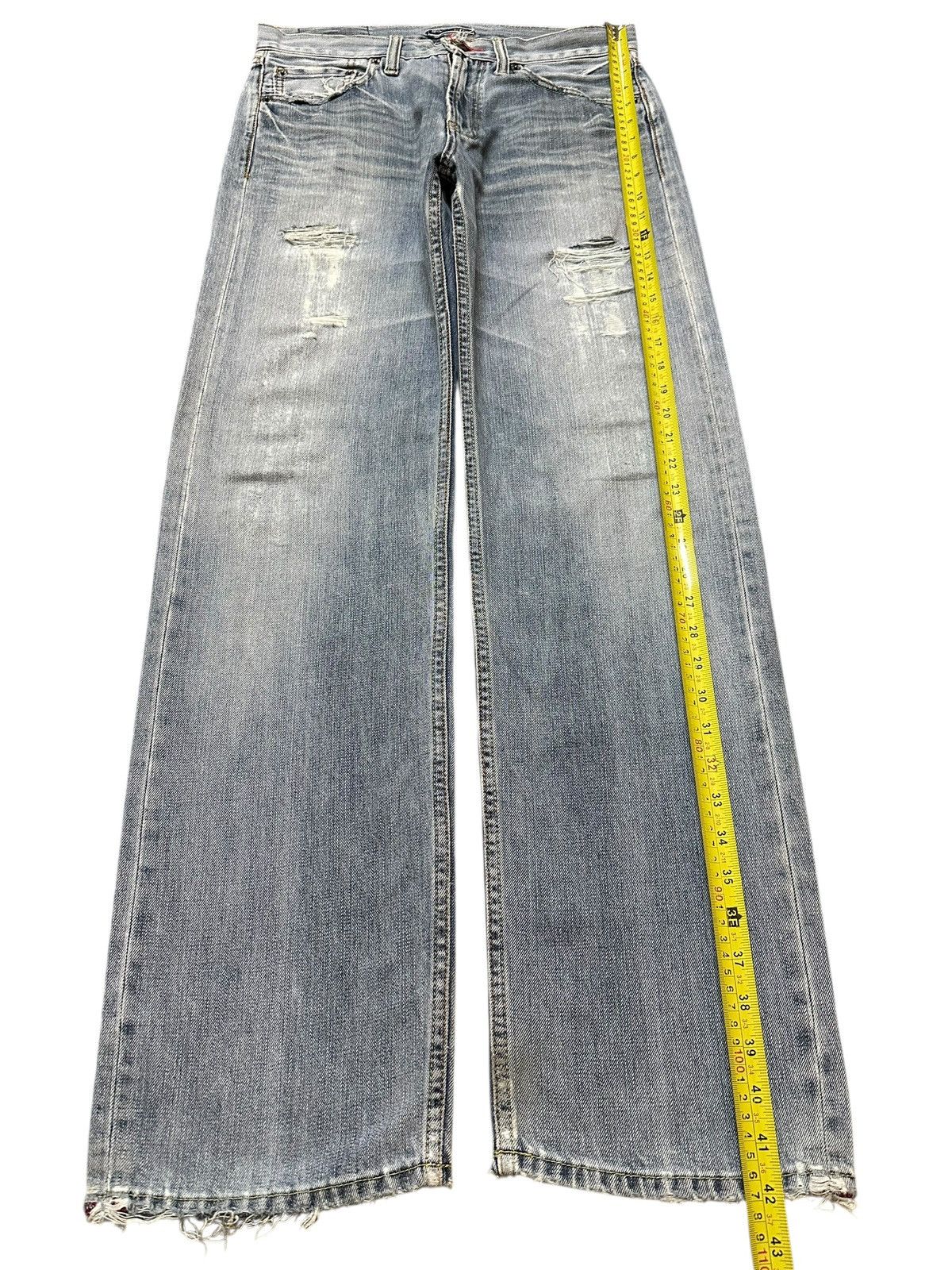 14th Addiction Vintage Japanese Brand Faded Wash Distress Loose Jeans Size US 31 - 12 Thumbnail