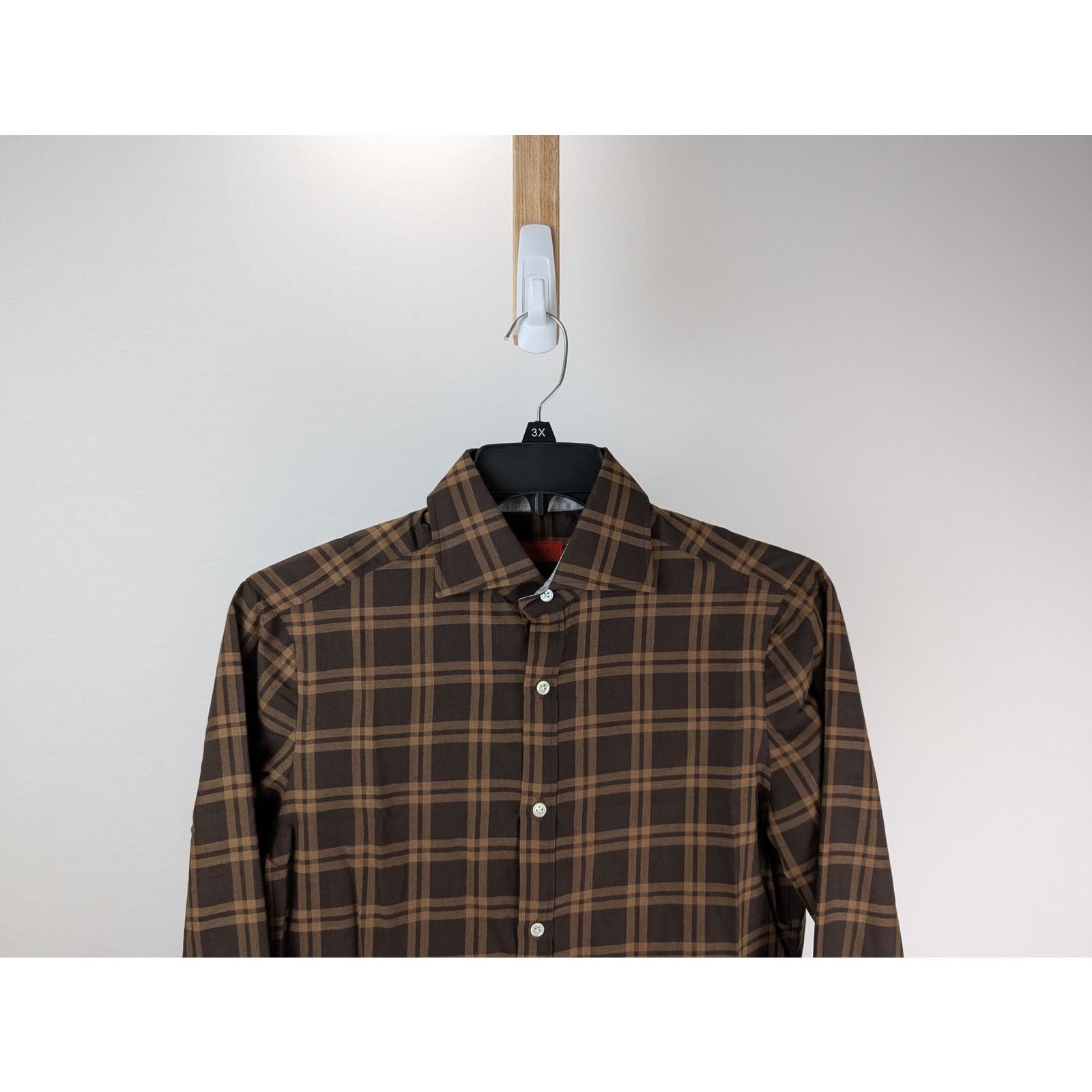 Isaia o1rshd1 CC20 Checked Button up Shirt in Multicolor Size US S / EU 44-46 / 1 - 3 Thumbnail