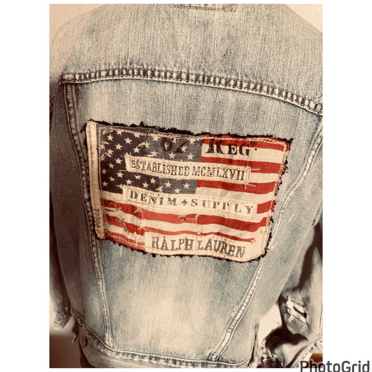Denim & Supply Ralph Lauren RL Denim and Supply Distressed Denim Jacket. Rare! Size L / US 10 / IT 46 - 3 Thumbnail