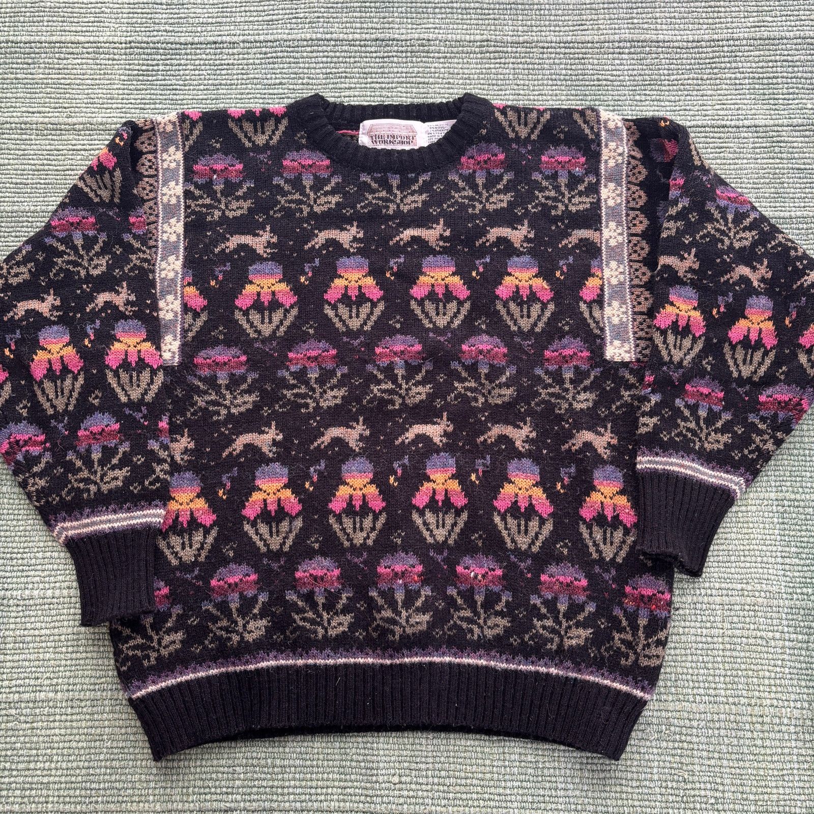 Vintage Vintage The Import Workshop Knit Wool Pattern Sweater Sz L Size L / US 10 / IT 46 - 1 Thumbnail