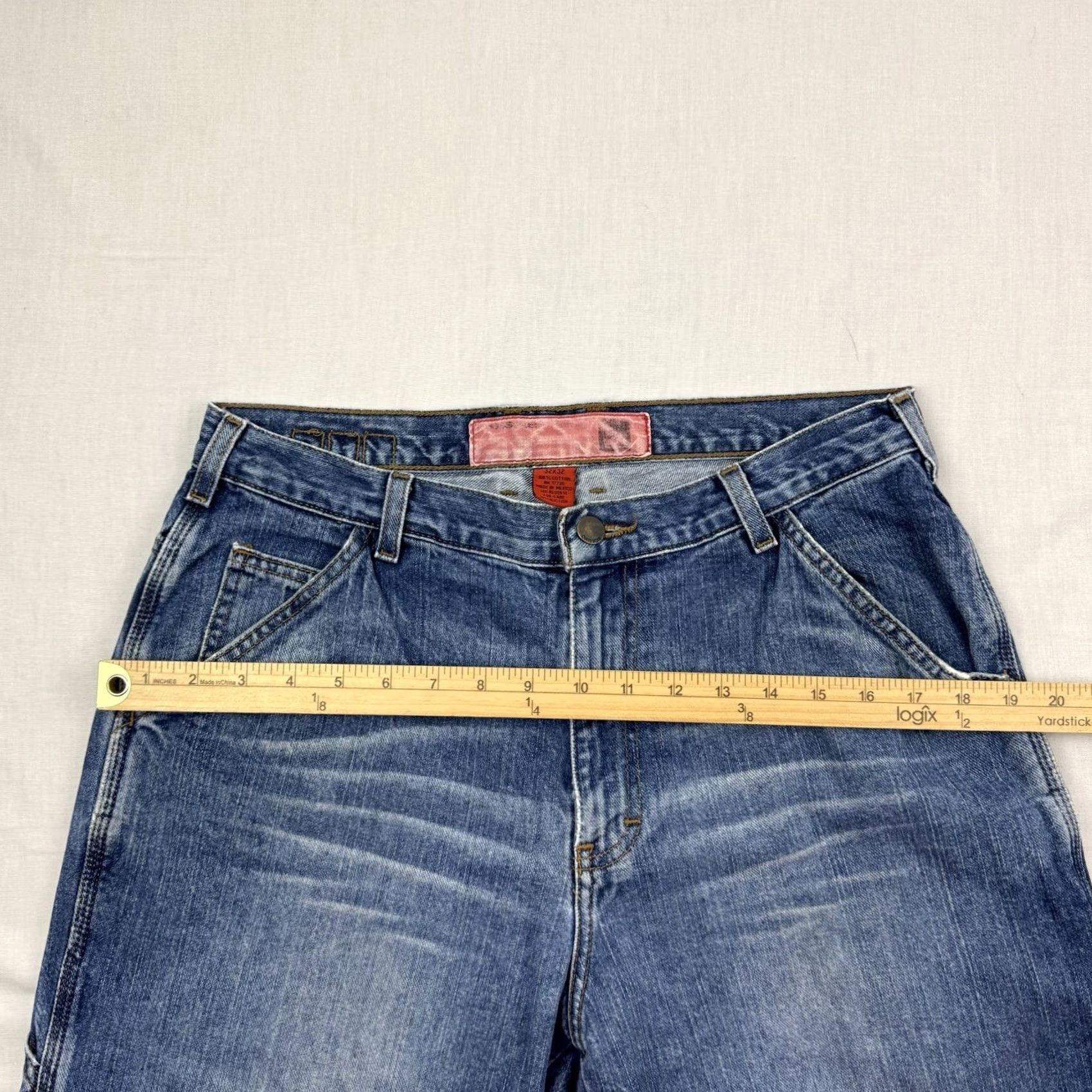 Mossimo VINTAGE Mossimo Carpenter Jeans Mens 32x32 Relaxed Denim Blue 90s Punk Work Wear Y2K Hipster 32in Inseam Jeans Size 32 Size US 32 / EU 48 - 7 Thumbnail