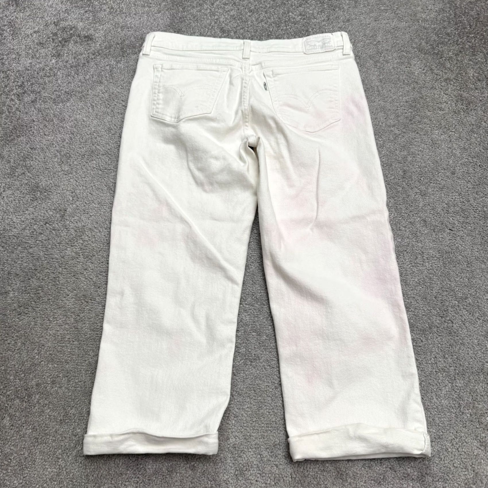 Levi's Levi's 501 Jeans Cropped Mid White Womens W29 XS? Size 29" - 2 Thumbnail