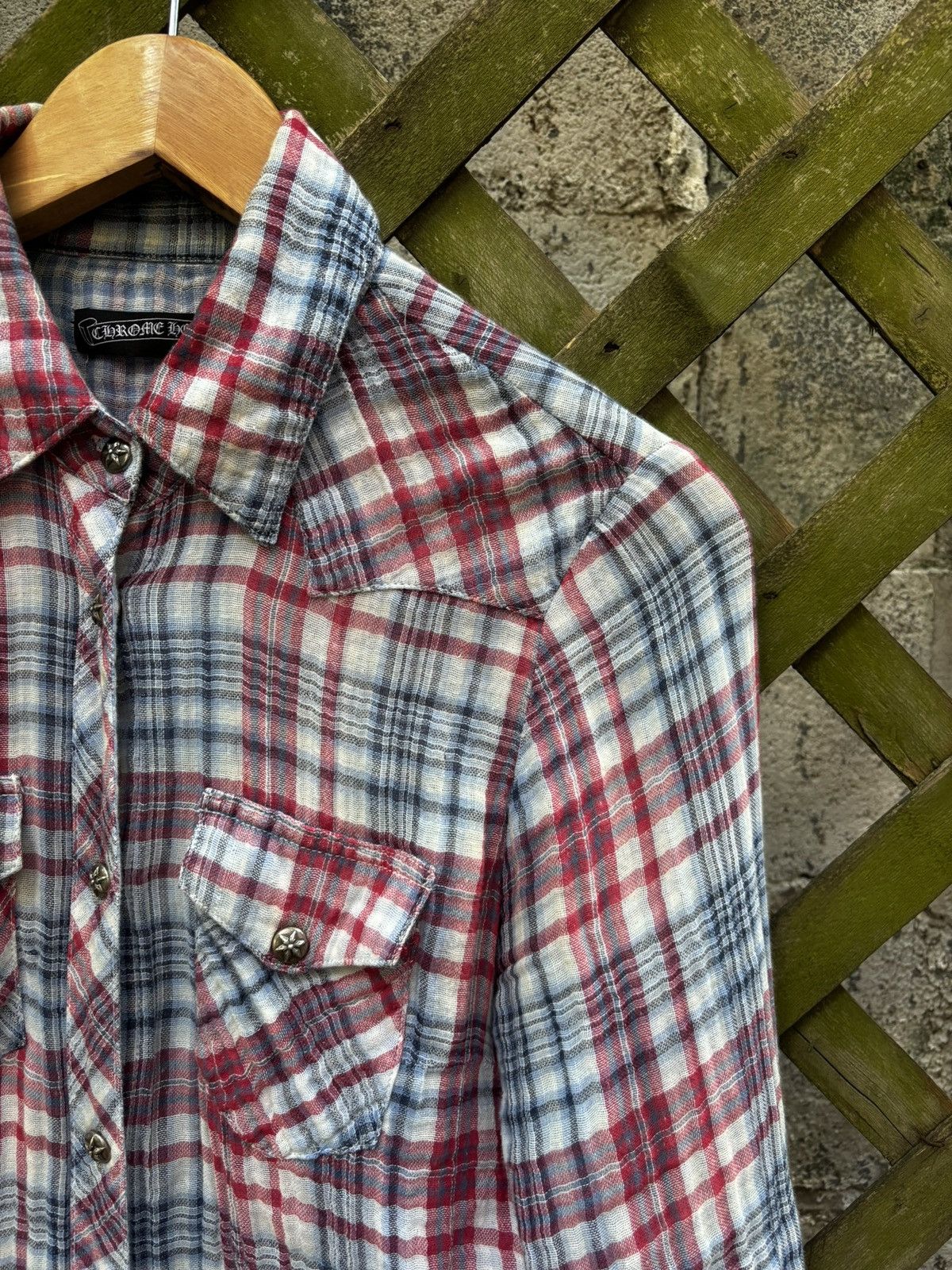 Chrome Hearts Chrome Hearts Star Button Red/Whte/Blu Flannel Shirt Size US S / EU 44-46 / 1 - 3 Thumbnail