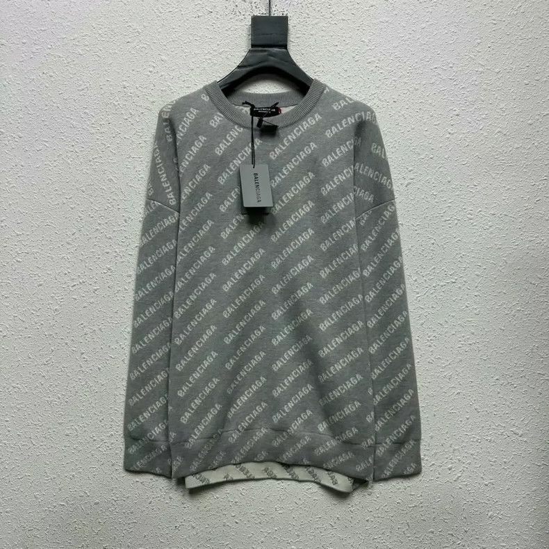 Balenciaga Balenciaga Bullet Train White Grey Full Print LOGO Wool Kn Size US S / EU 44-46 / 1 - 1 Thumbnail