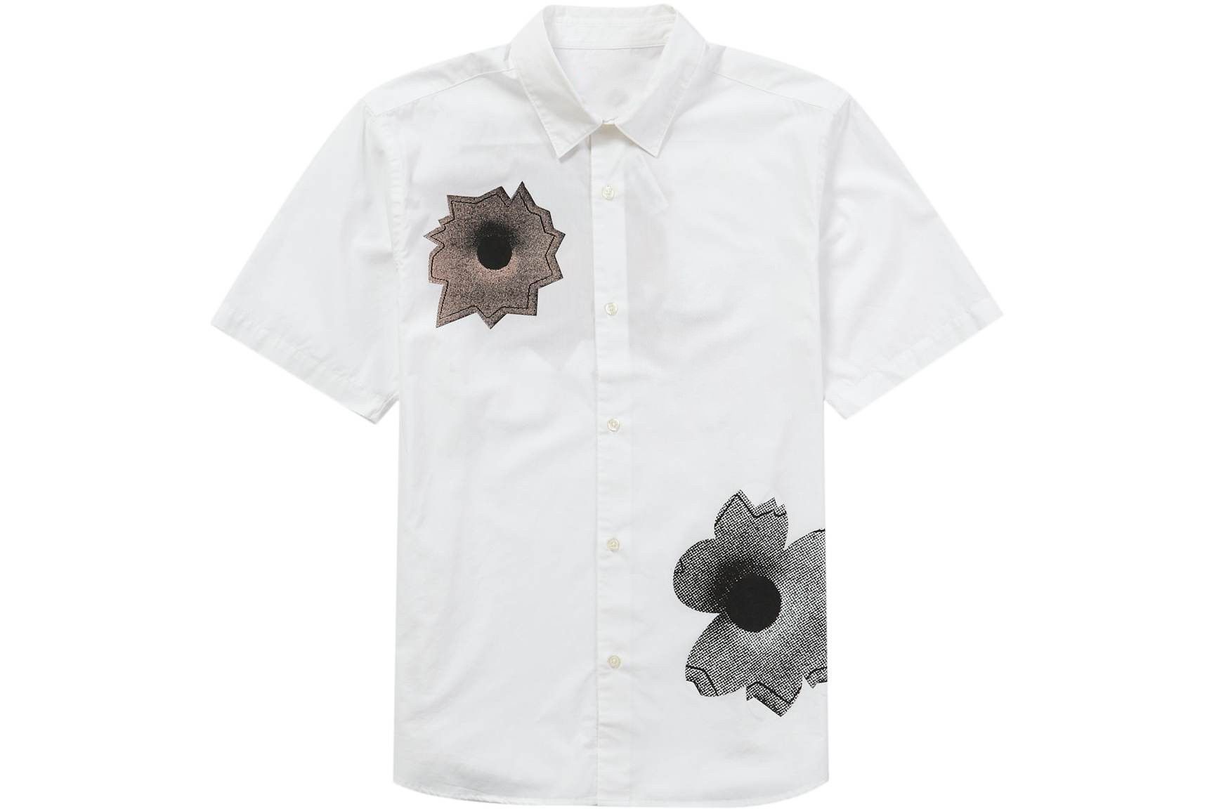 Designer Men's White Flower Shirt Size US M / EU 48-50 / 2 - 3 Thumbnail