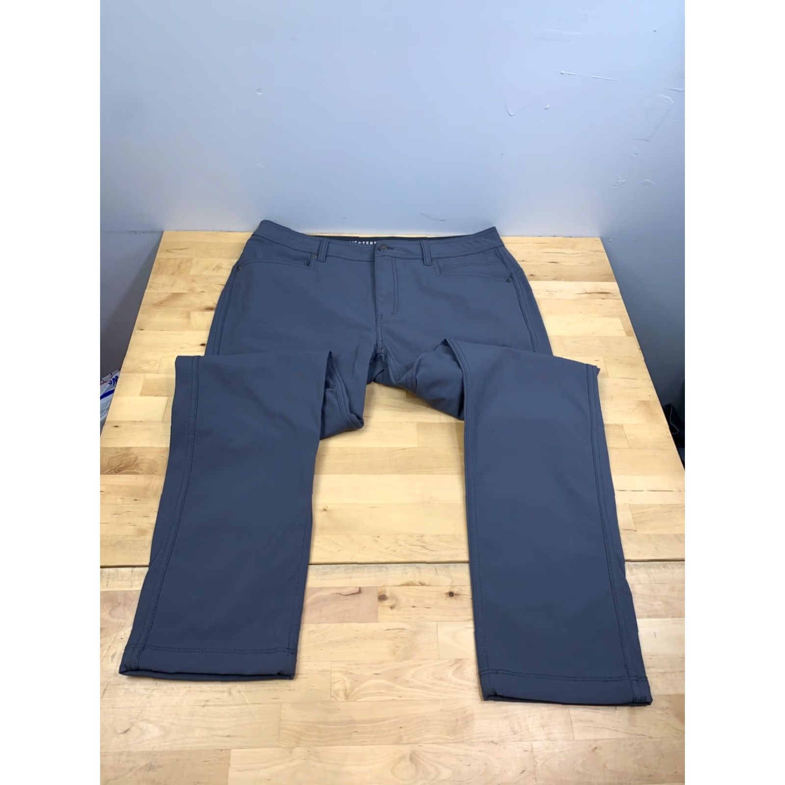 Vintage Western Rise Evolution Pants Men 34x30 Gray Chino Pants Casual Travel Workwear 5-Pocket Nylon Straight Size US 34 / EU 50 - 2 Thumbnail