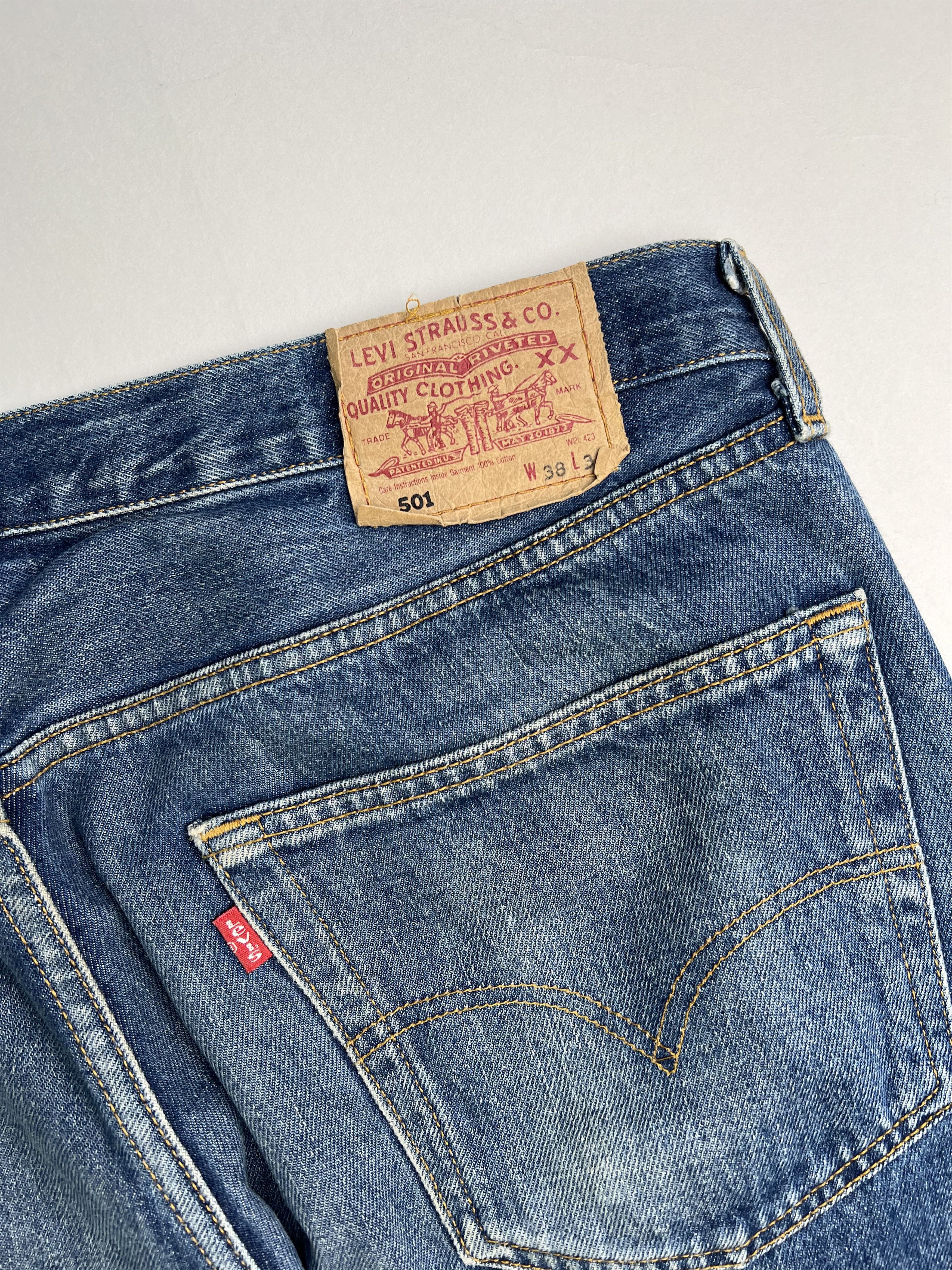 Levi's Levis 501 Jeans Shorts Blue Wash W38 Size US 38 / EU 54 - 5 Thumbnail