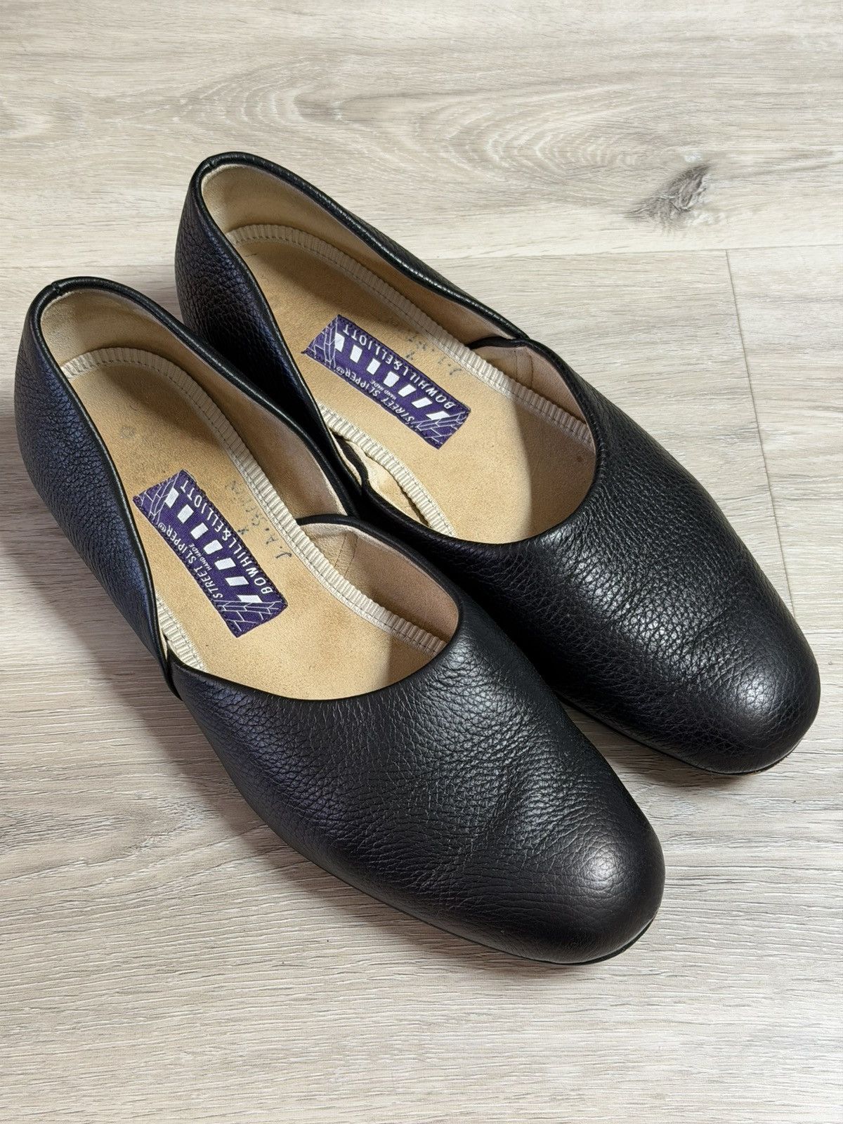John Alexander Skelton Black Deerskin Leather Slippers Size US 11 / EU 44 - 1 Thumbnail