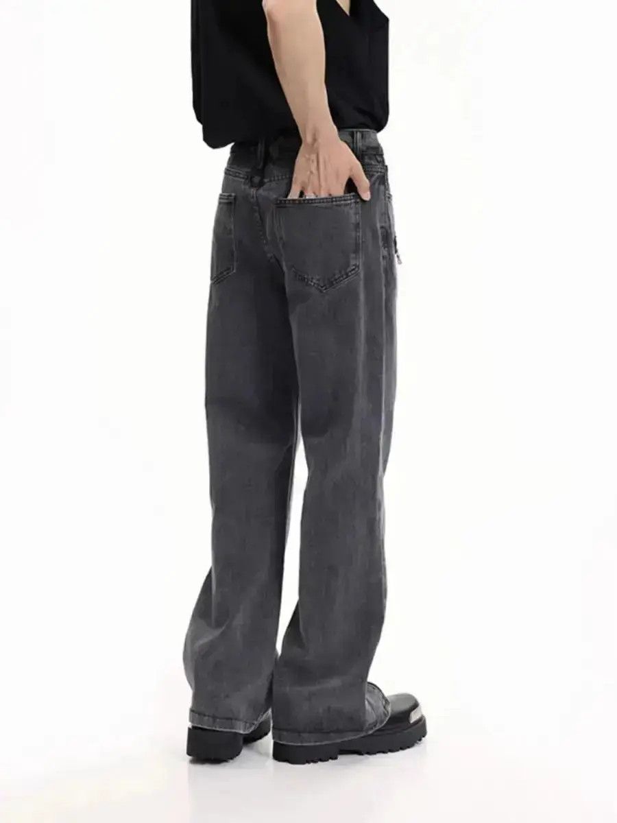 Japanese Brand Multi-Zip Micro Flare Jeans Versatile Slim Casual Pants Size US 30 / EU 46 - 6 Thumbnail