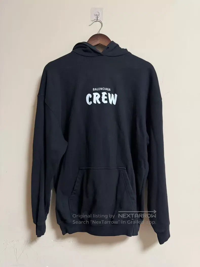 Balenciaga Balenciaga Crew logo hooded sweatshirt Size US S / EU 44-46 / 1 - 1 Thumbnail