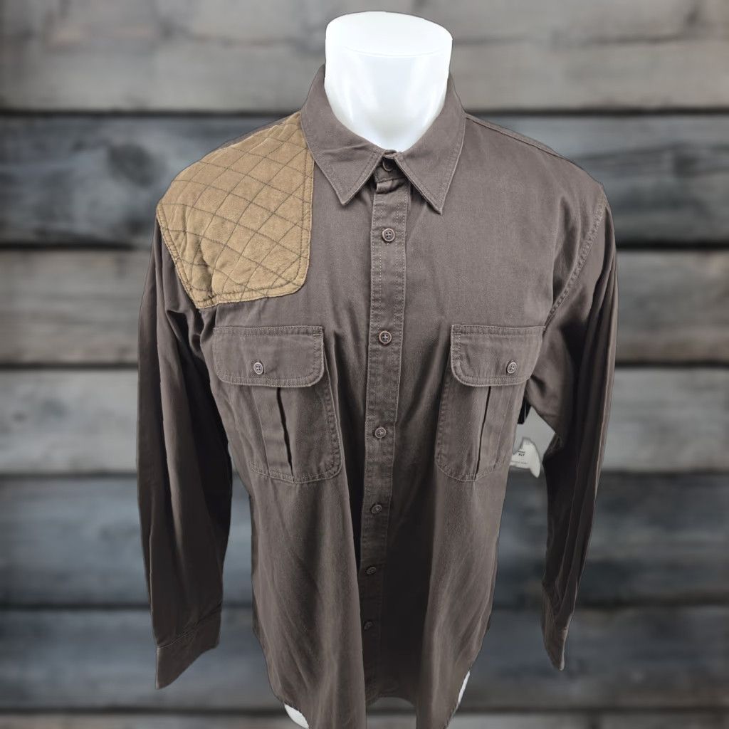 Vintage VINTAGE Northwest Territory Button Up Shirt Mens XLT Gun Shoulder Pad Hunting Shooting Shirt Size US XL / EU 56 / 4 - 1 Thumbnail