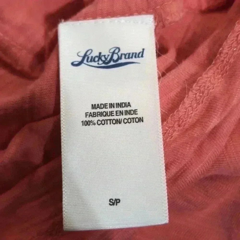 Lucky Brand Cool Peasant Top Pink 3/4 sleeve by Lucky Brand sz S Silve Size S / US 4 / IT 40 - 4 Thumbnail
