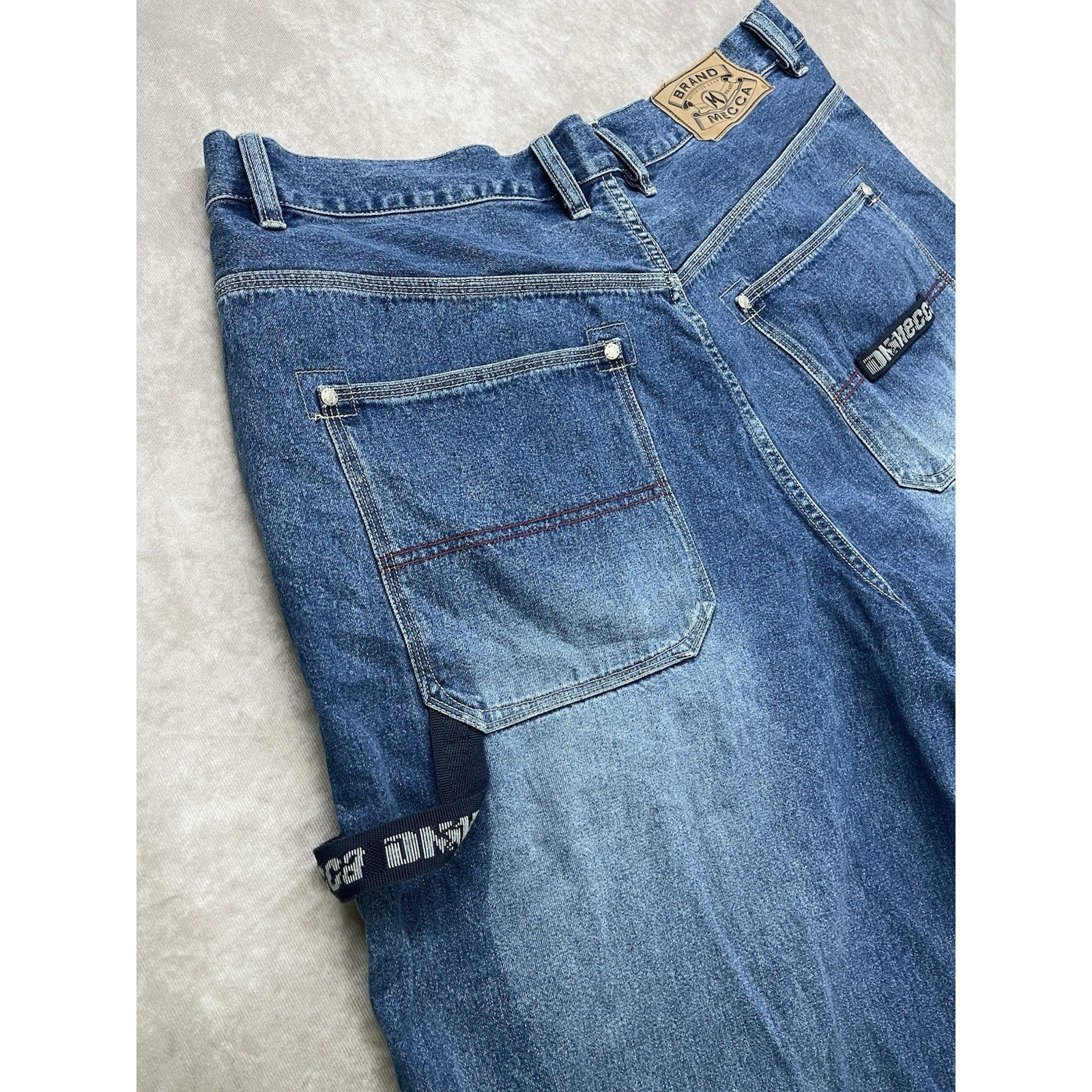Mecca VTG Mecca USA Denim Shorts Jorts 42 Y2K 90s Baggy Carpenter Size US 42 / EU 58 - 4 Thumbnail