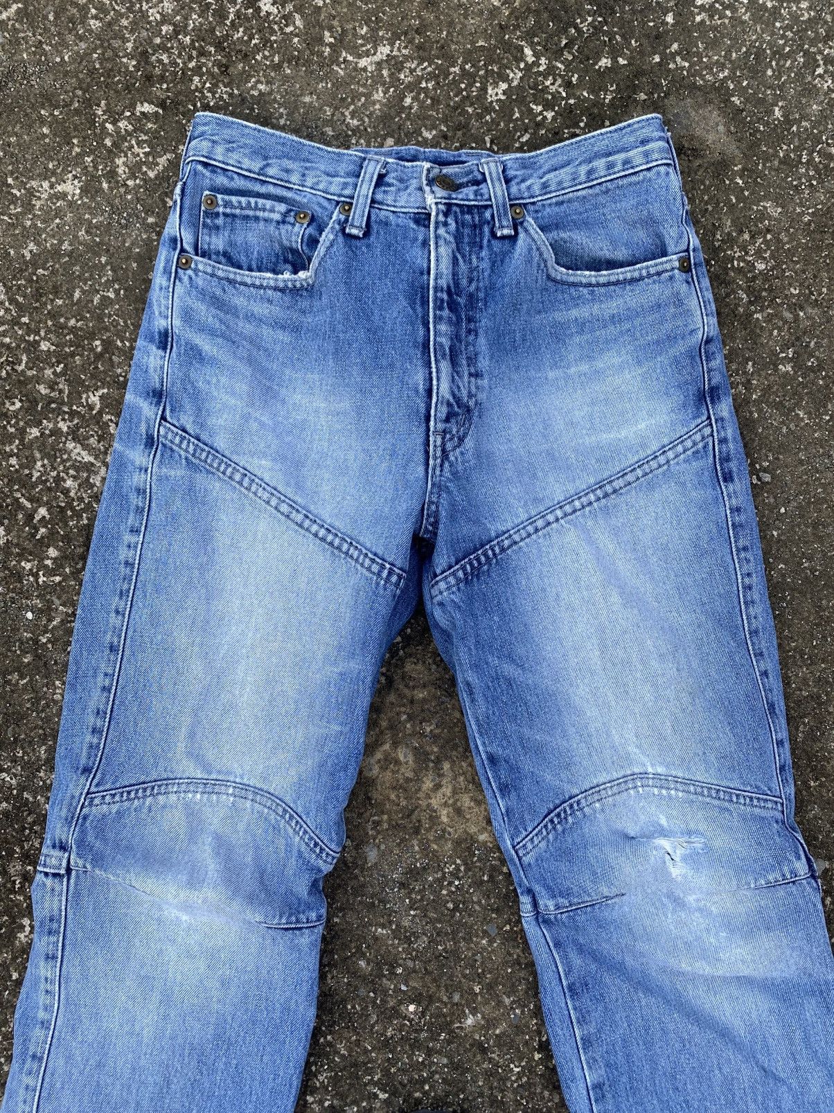 Japanese Brand BLUEWAY Buckleback Biker Jeans Size US 26 / EU 42 - 5 Thumbnail