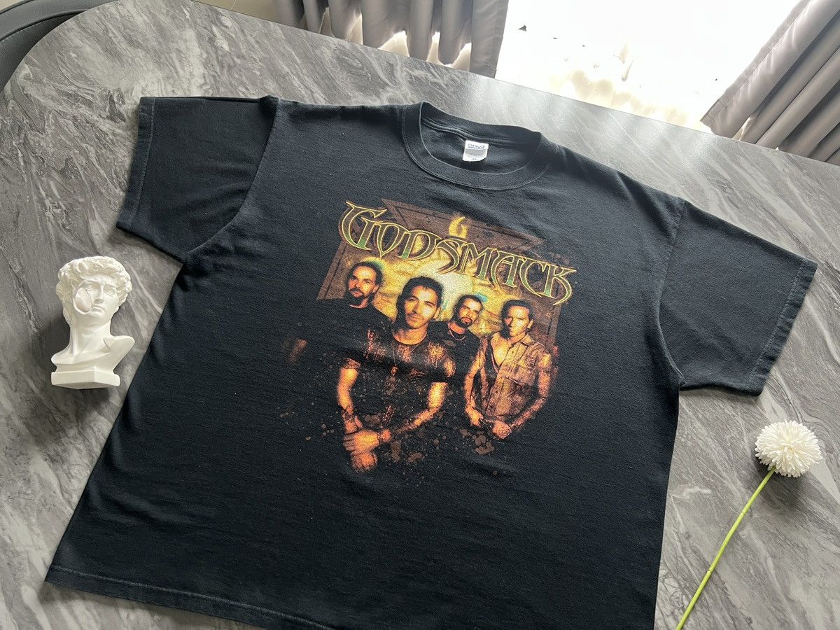 Band Tees × Vintage Godsmack : Smack This 4 IV Tour Back Middle Finger Size US XXL / EU 58 / 5 - 1 Thumbnail