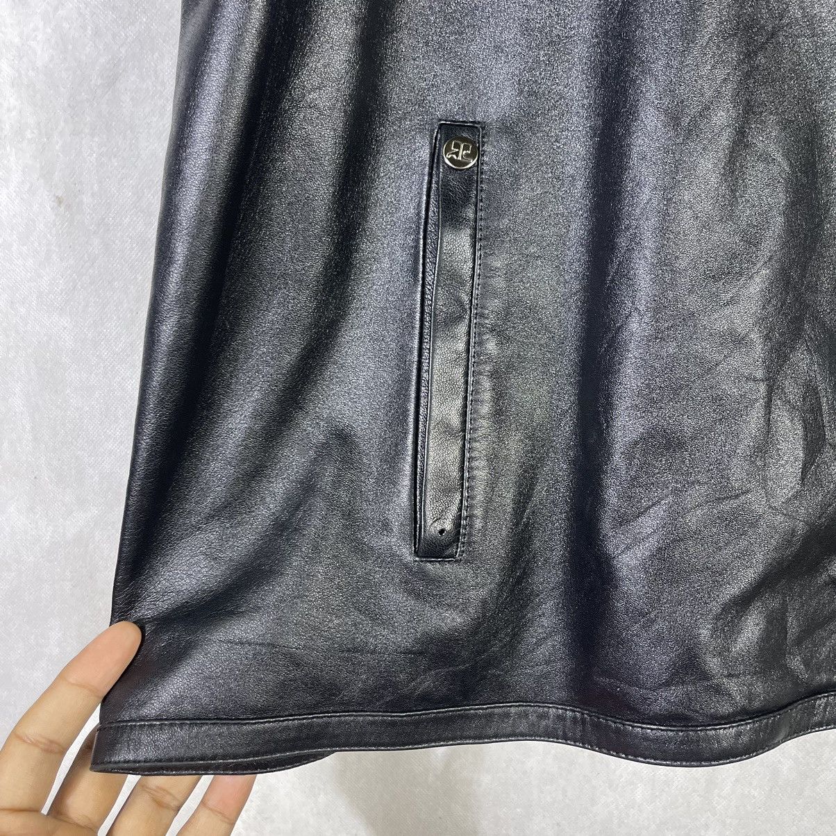 Courreges Vintage Courreges Paris Buckle Double Collar Leather Jacket Size XS / US 0-2 / IT 36-38 - 7 Thumbnail