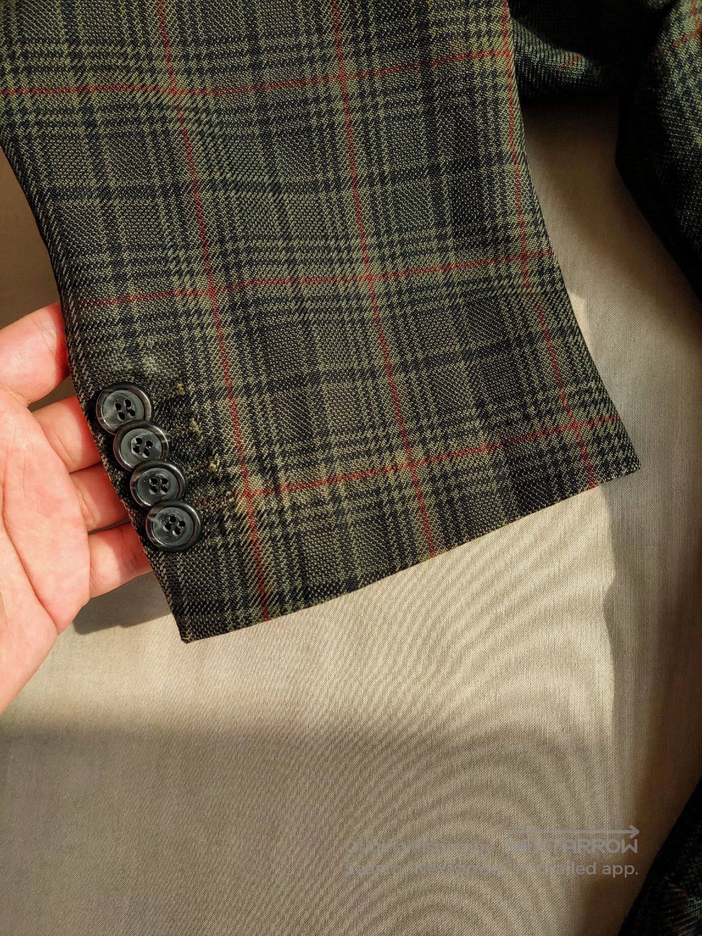 Eidos Napoli Italian Checked Cotton Blazer by Eidos. Size US M / EU 48-50 / 2 - 4 Thumbnail
