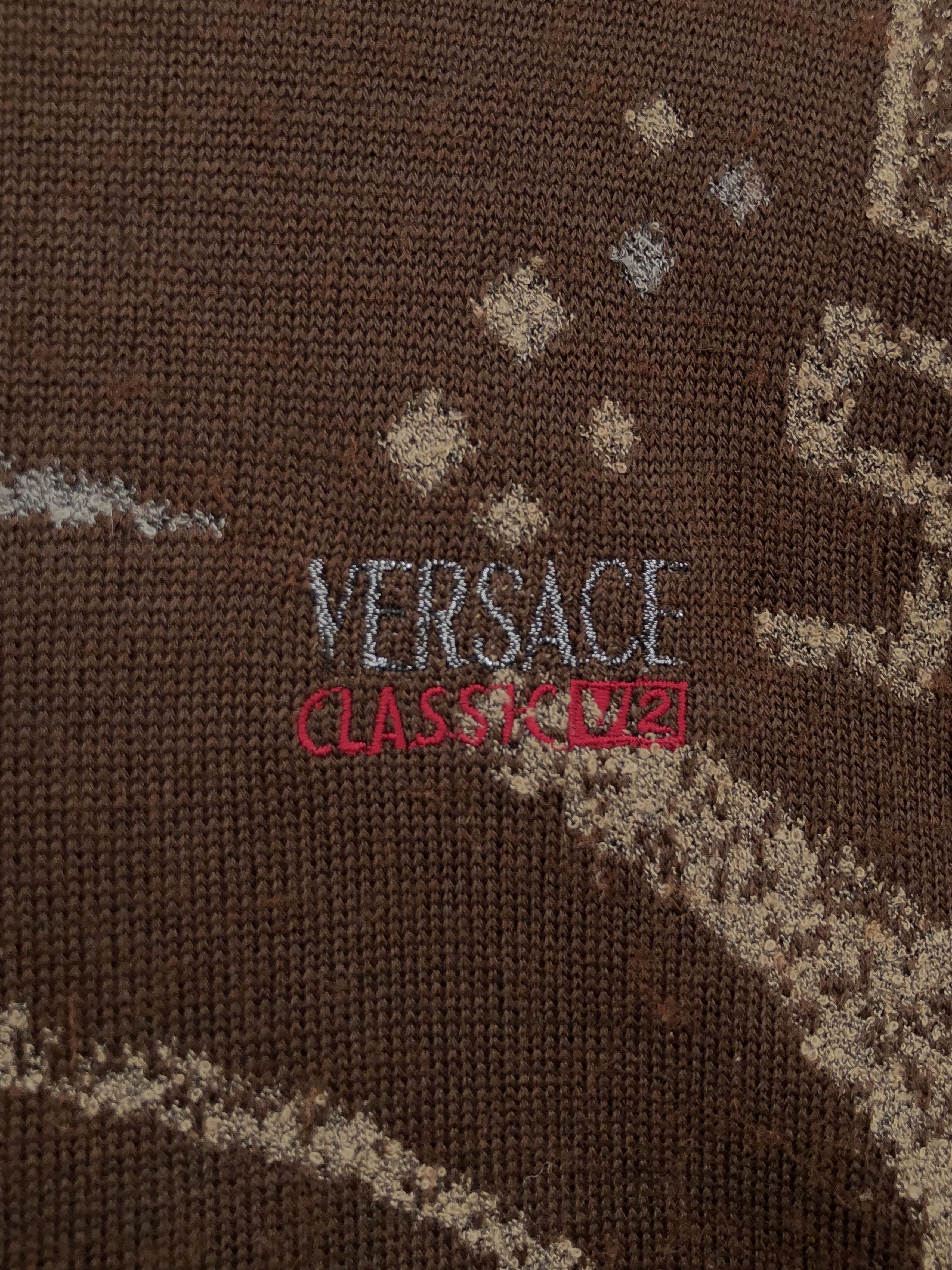 Versace RARE🔥80’S VERSACE CLASSIC V2 KNITTED PULLOVER Size US M / EU 48-50 / 2 - 7 Thumbnail