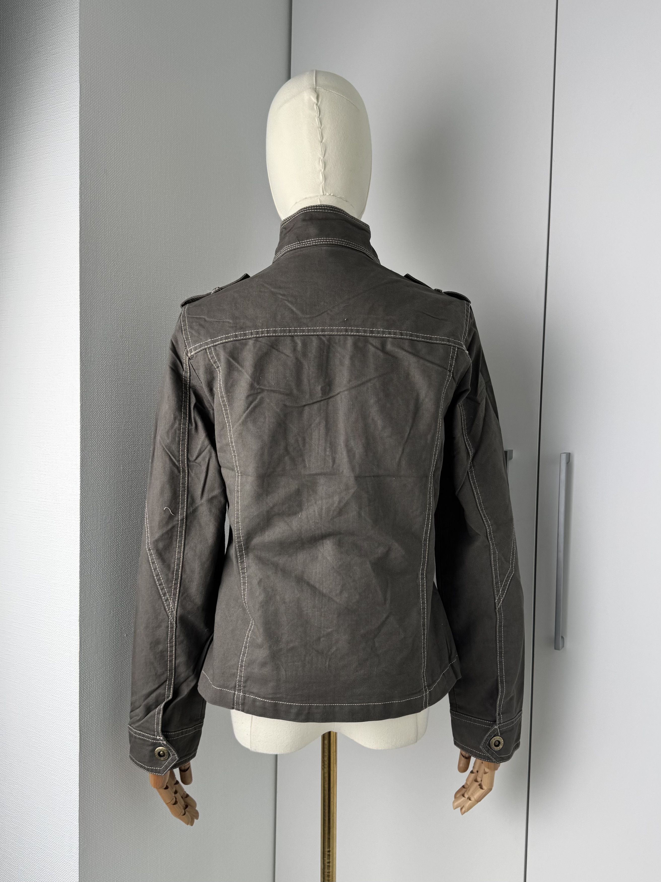 Vintage Women Grey Utility Jacket Y2K Vintage Military Style Coat Size S / US 4 / IT 40 - 4 Thumbnail