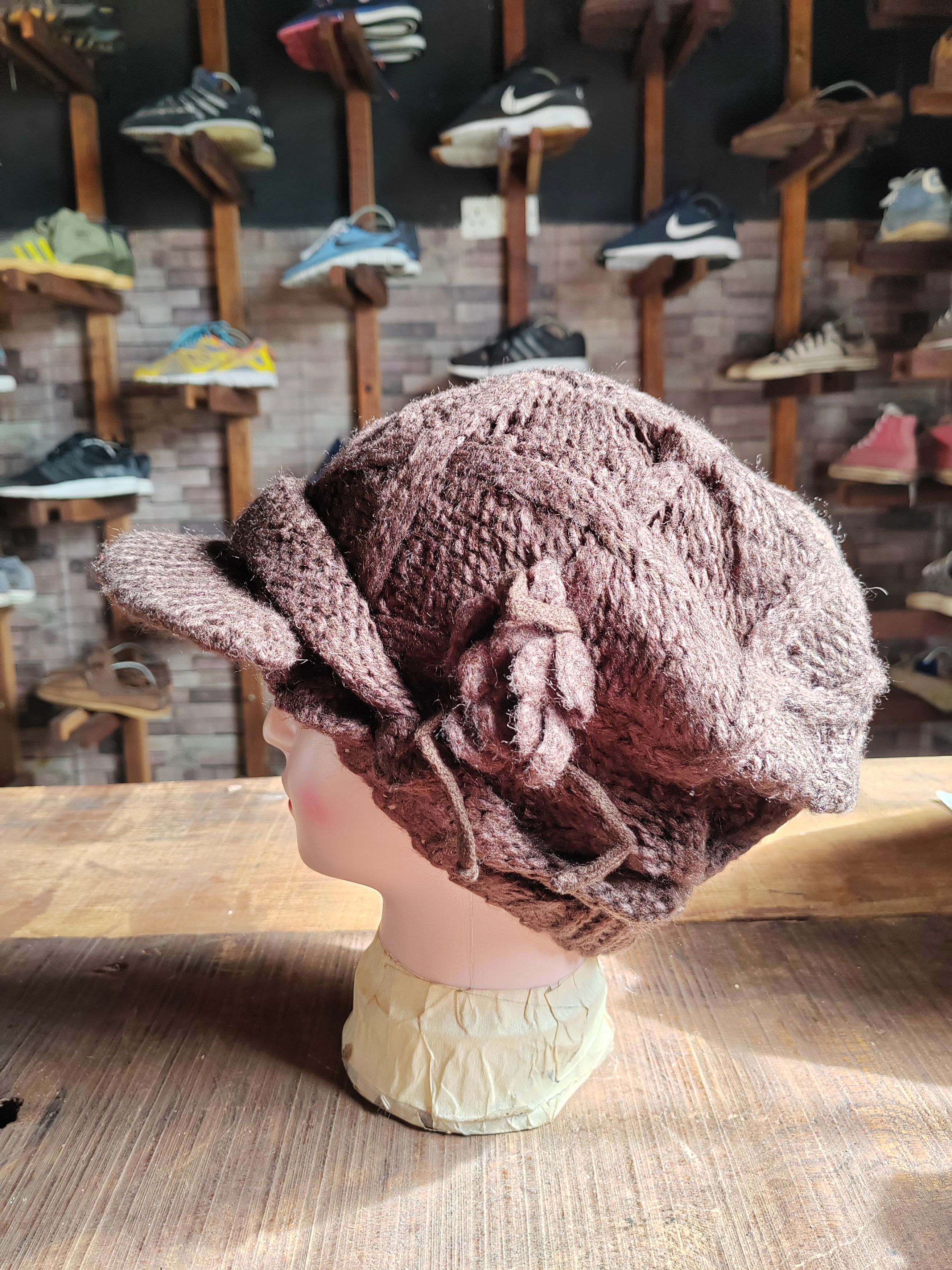 If Six Was Nine Vintage Japanese Style Crochet Big Beanie Snowcap Size ONE SIZE - 1 Thumbnail