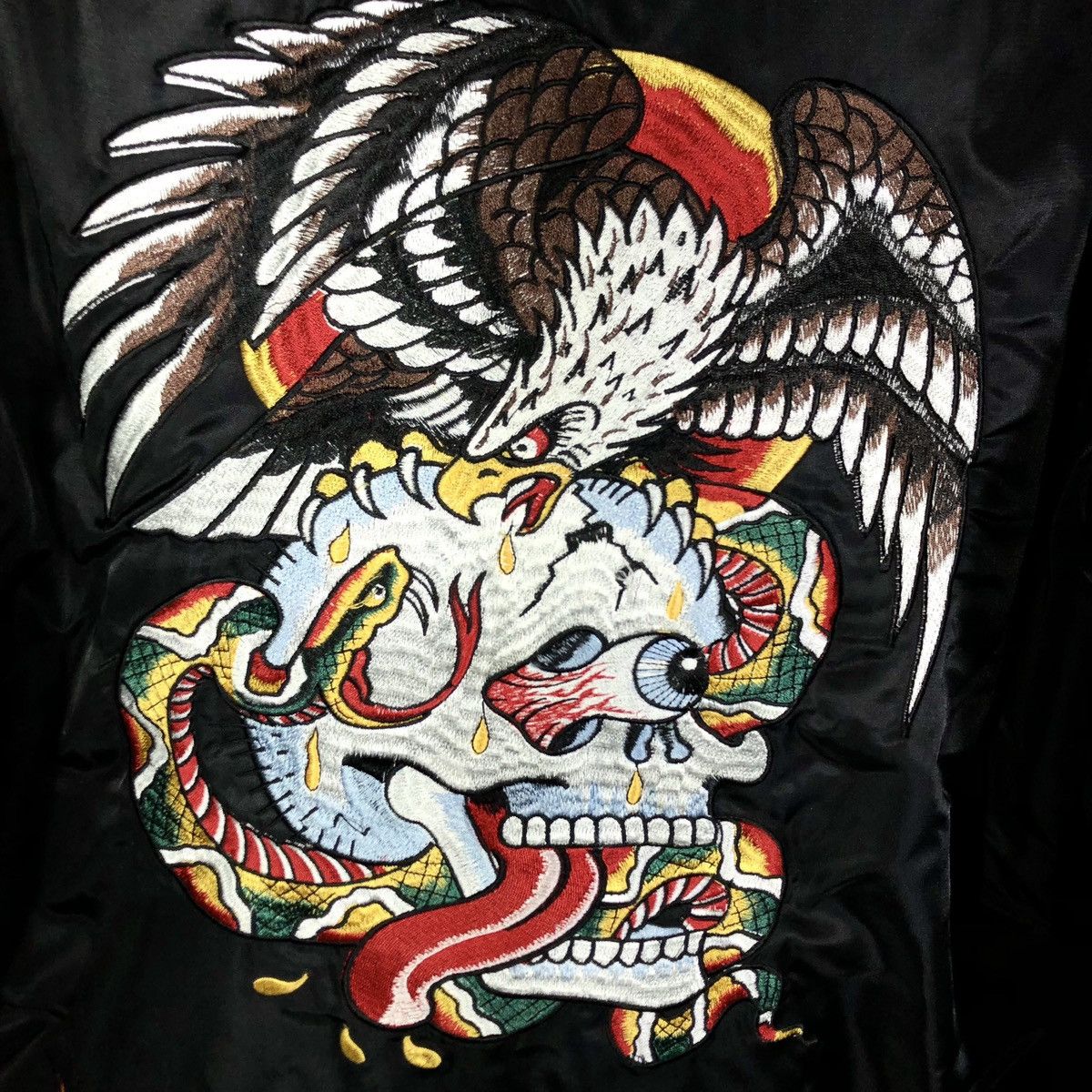 Ed Hardy Parka Longue Broderies Graphique Vintage 2000’s Ed Hardy Size US L / EU 52-54 / 3 - 3 Thumbnail