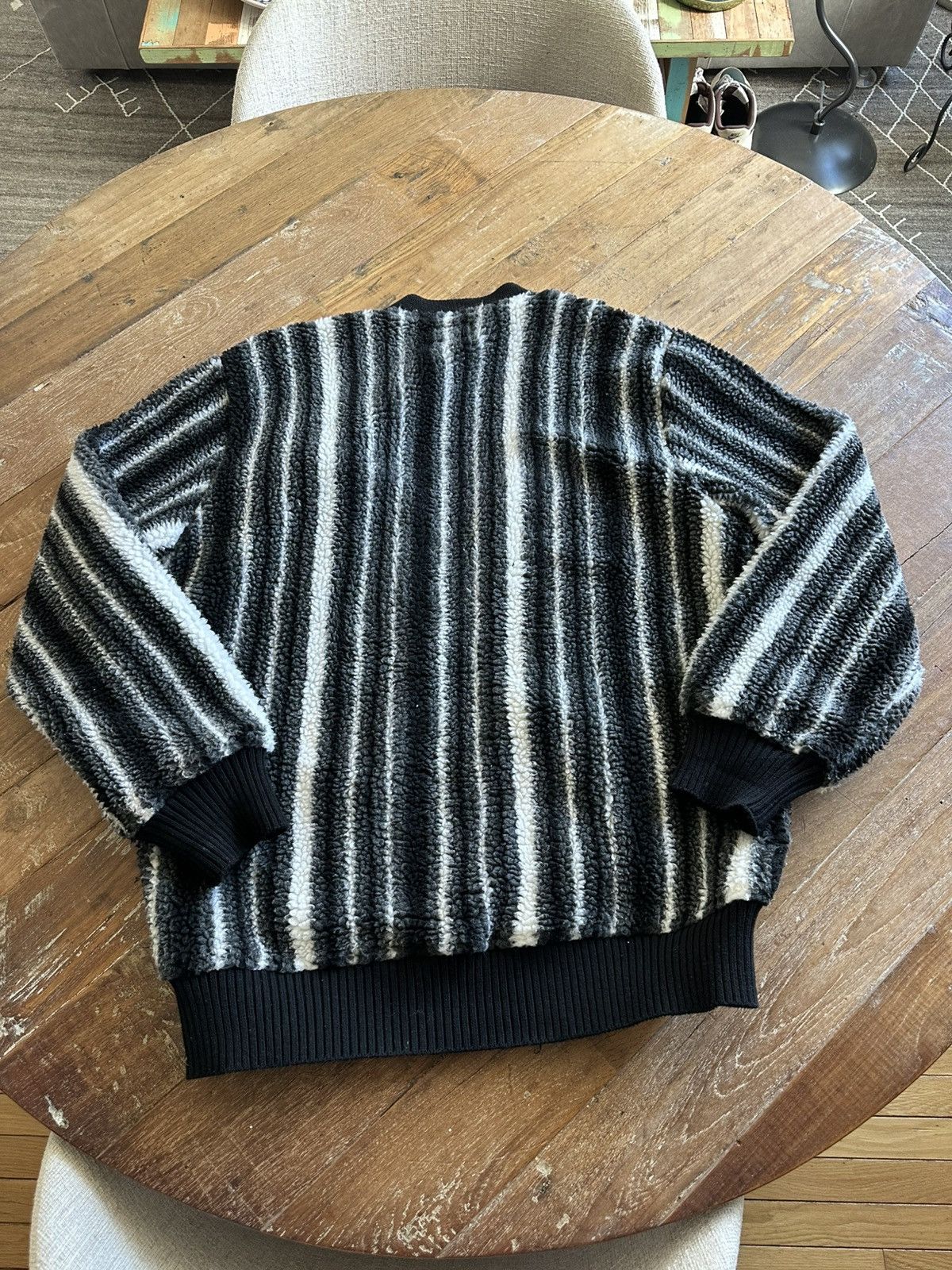 Beams Plus Beams Plus Stripe Fleece Cardigan Size US L / EU 52-54 / 3 - 2 Thumbnail