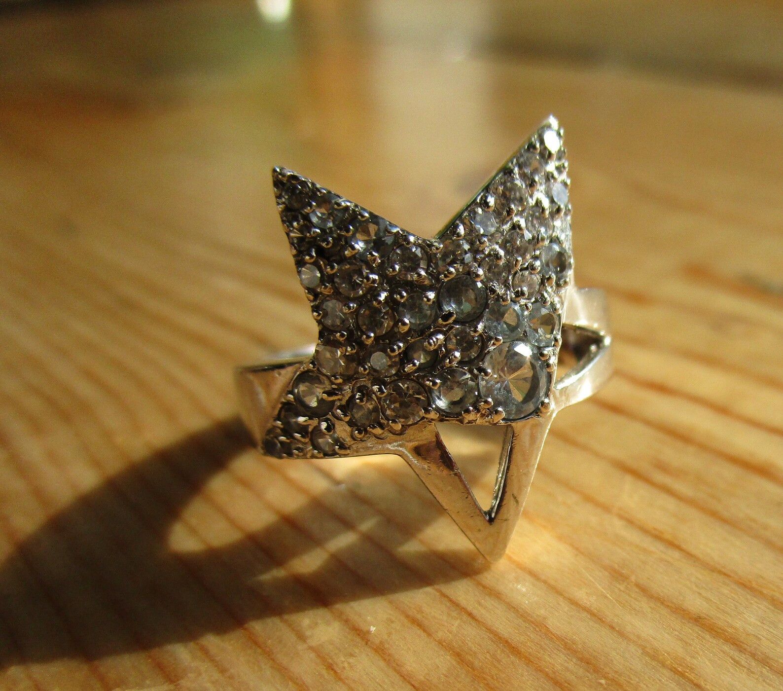 Mugler Star Ring Blue Gem .925 Silver Size ONE SIZE - 15 Thumbnail