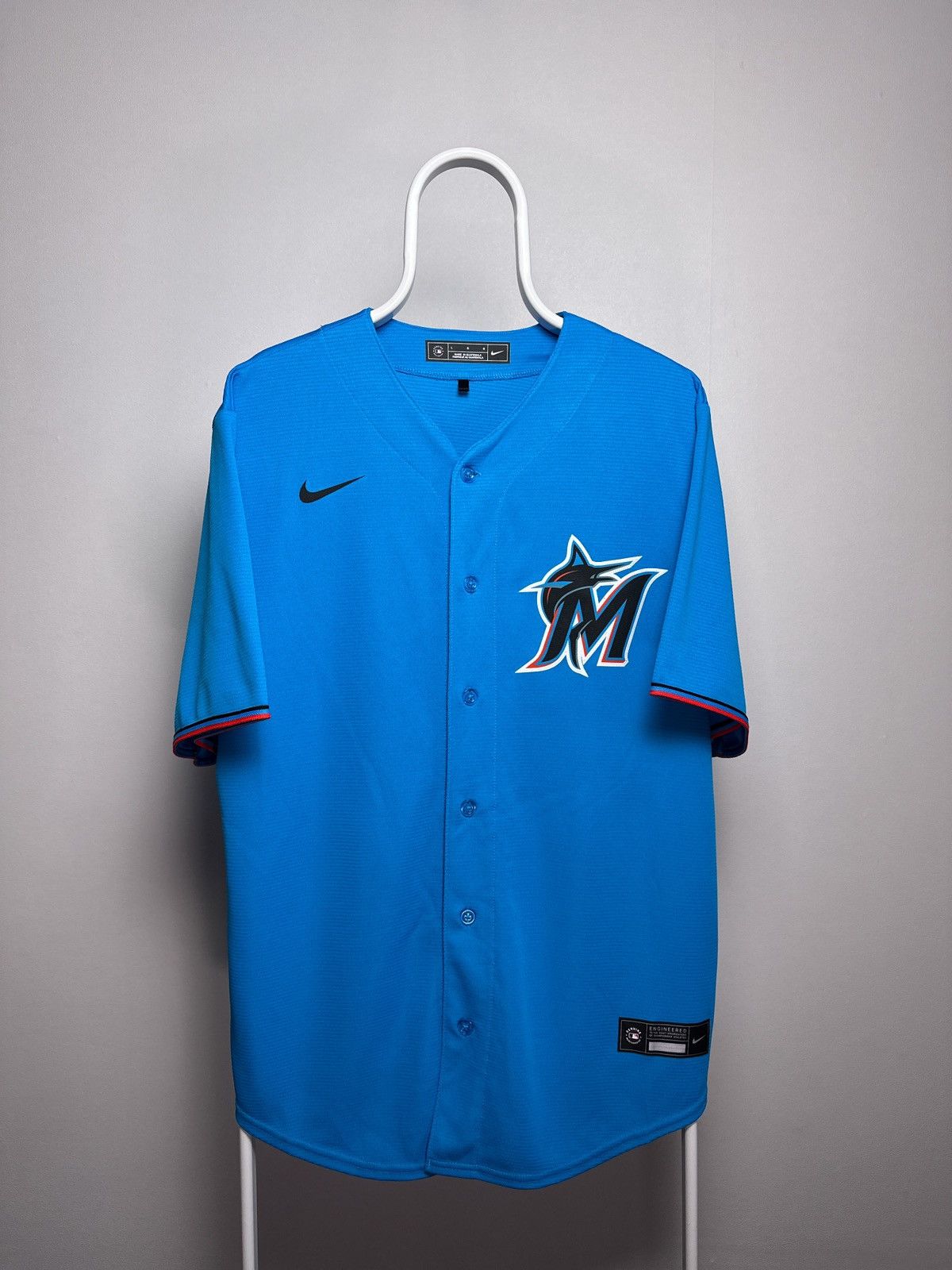 MLB Nike MLB Miami Marlins Blue Spring Training Jersey Baseball Size US L / EU 52-54 / 3 - 1 Thumbnail