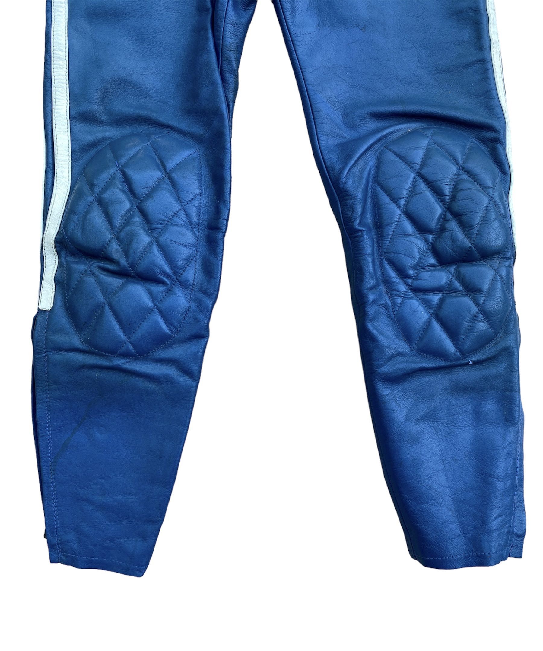Vintage Vintage 80s German Motorcycle Racing Leather Biker Pants Size US 29 - 3 Thumbnail